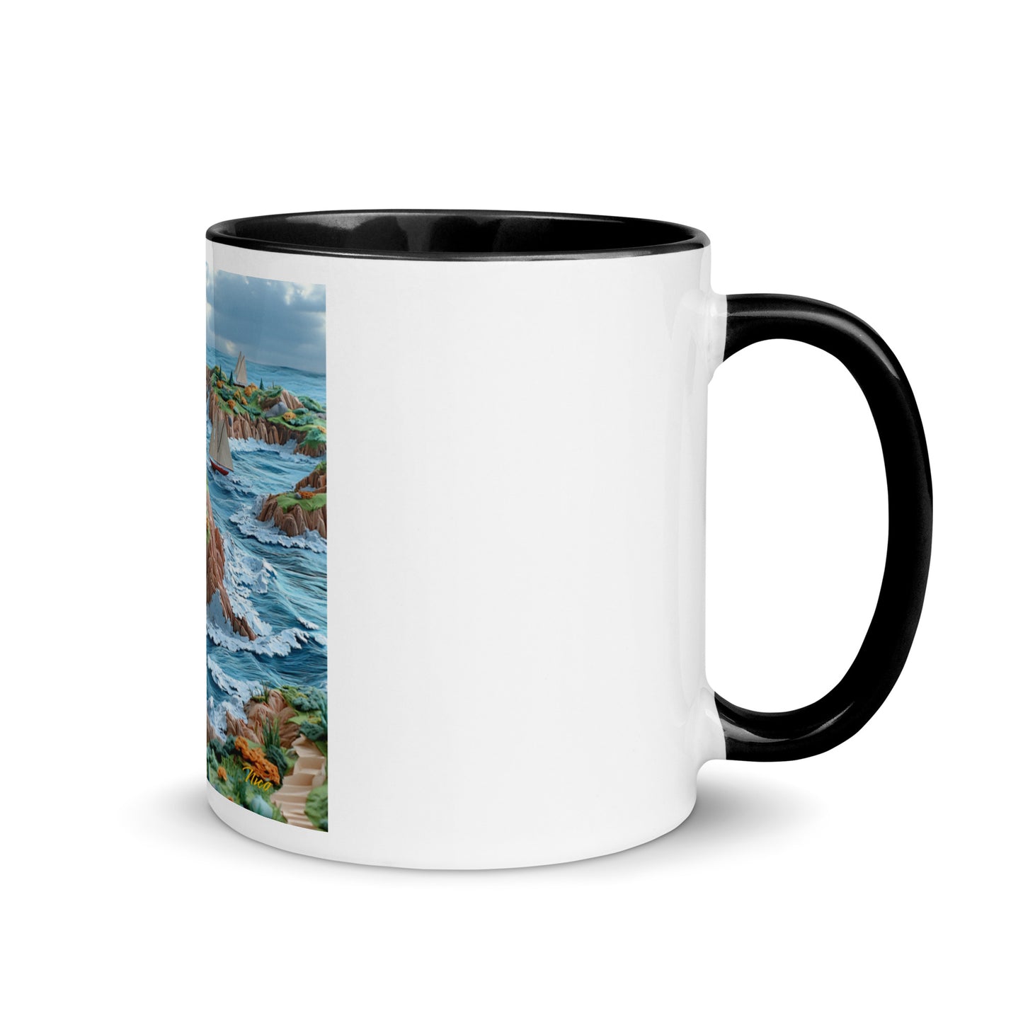 By The Seaside Series Print #6 - Mug with Color Inside