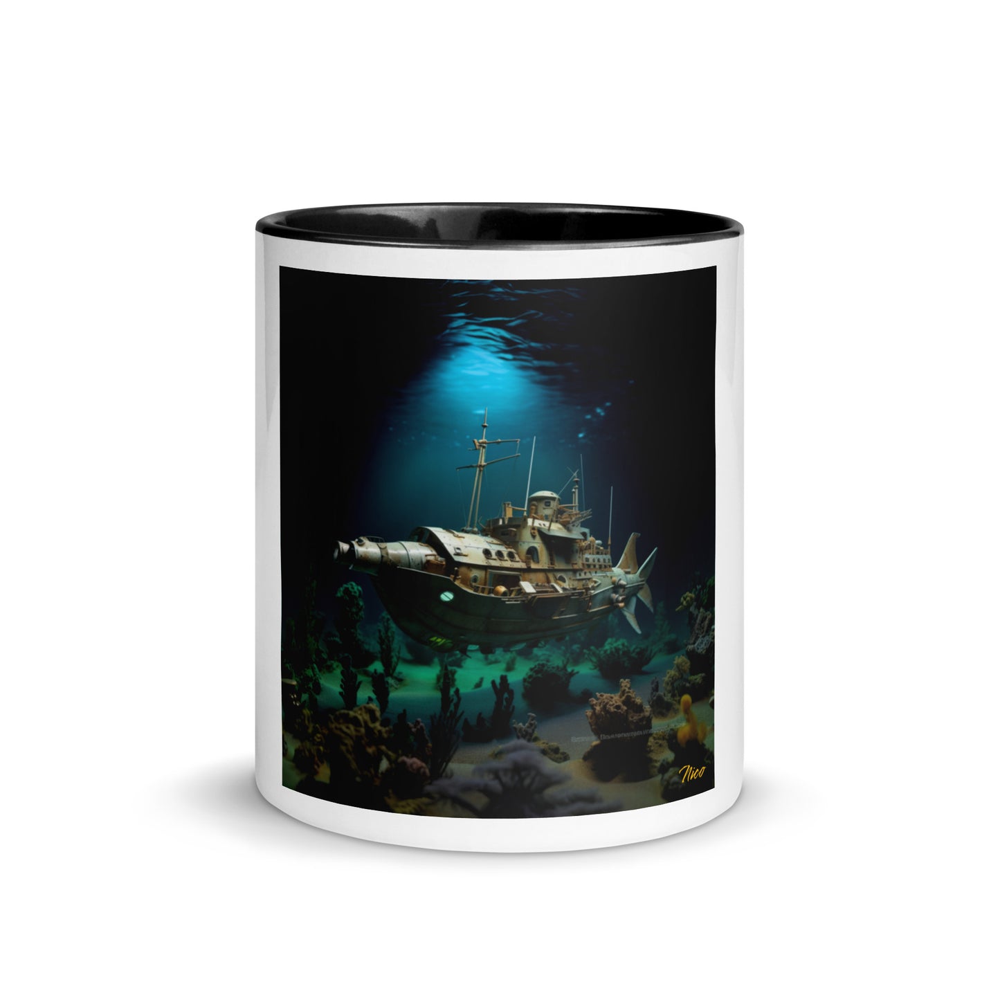 20,000 Leagues Under The Sea Series Print #7 - Mug with Color Inside