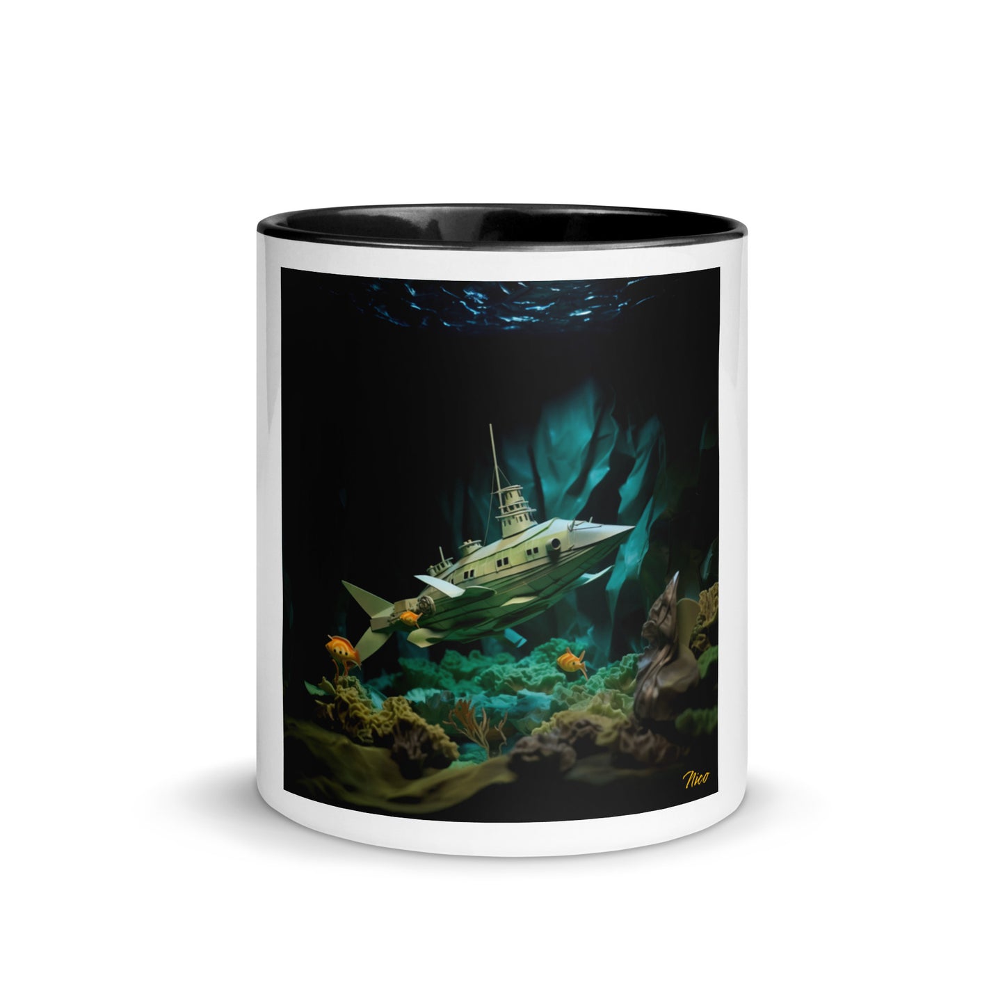 20,000 Leagues Under The Sea Series Print #8 - Mug with Color Inside