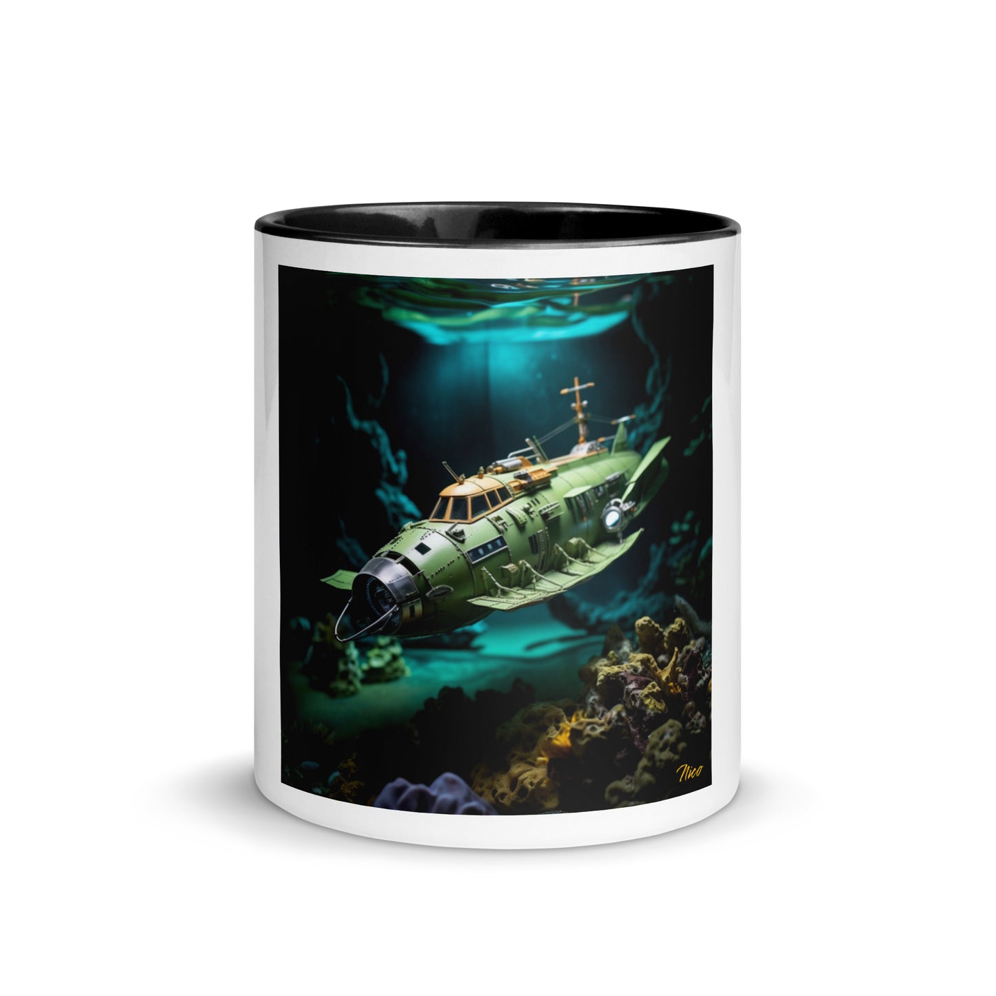 20,000 Leagues Under The Sea Series Print #10 - Mug with Color Inside