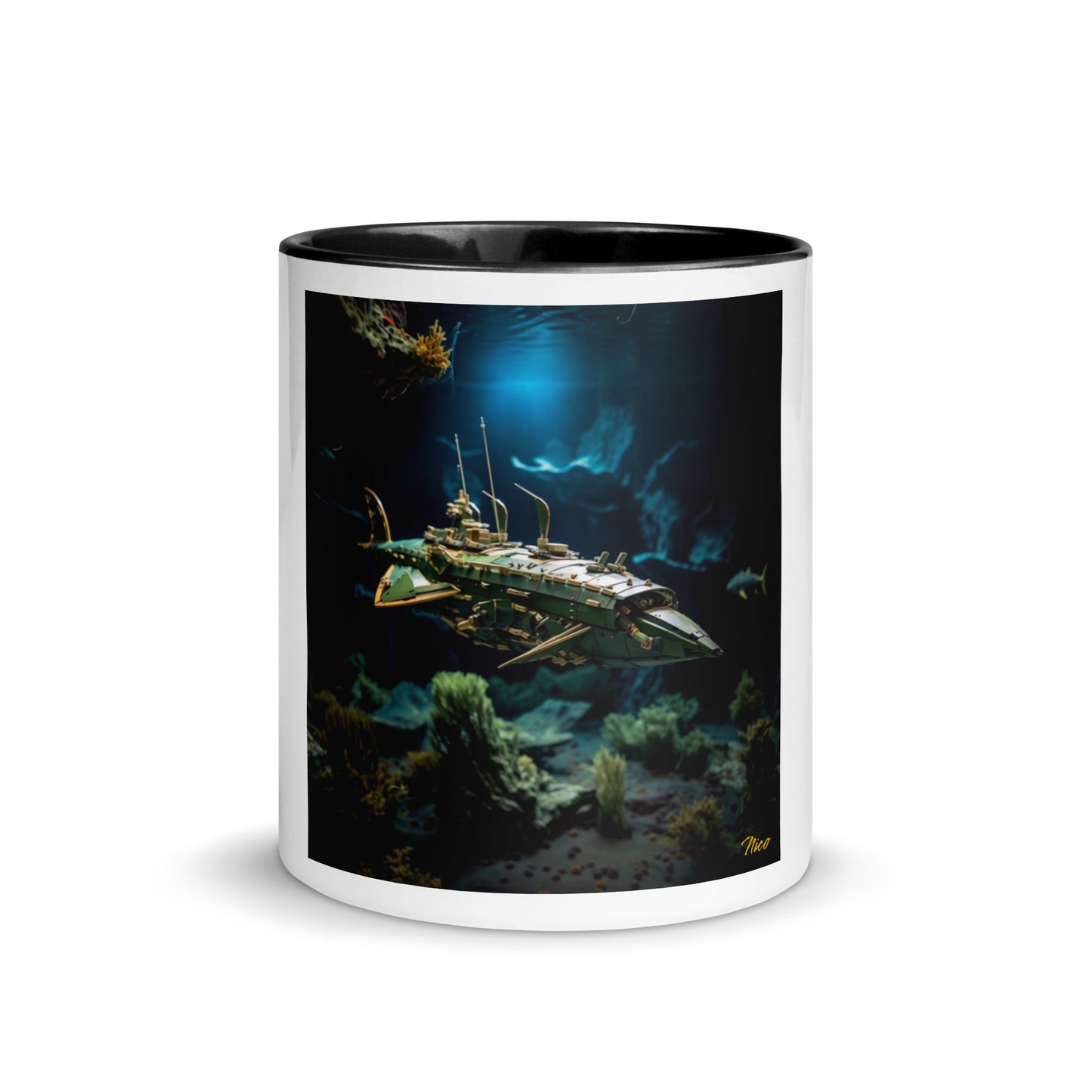 20,000 Leagues Under The Sea Series Print #1 - Mug with Color Inside