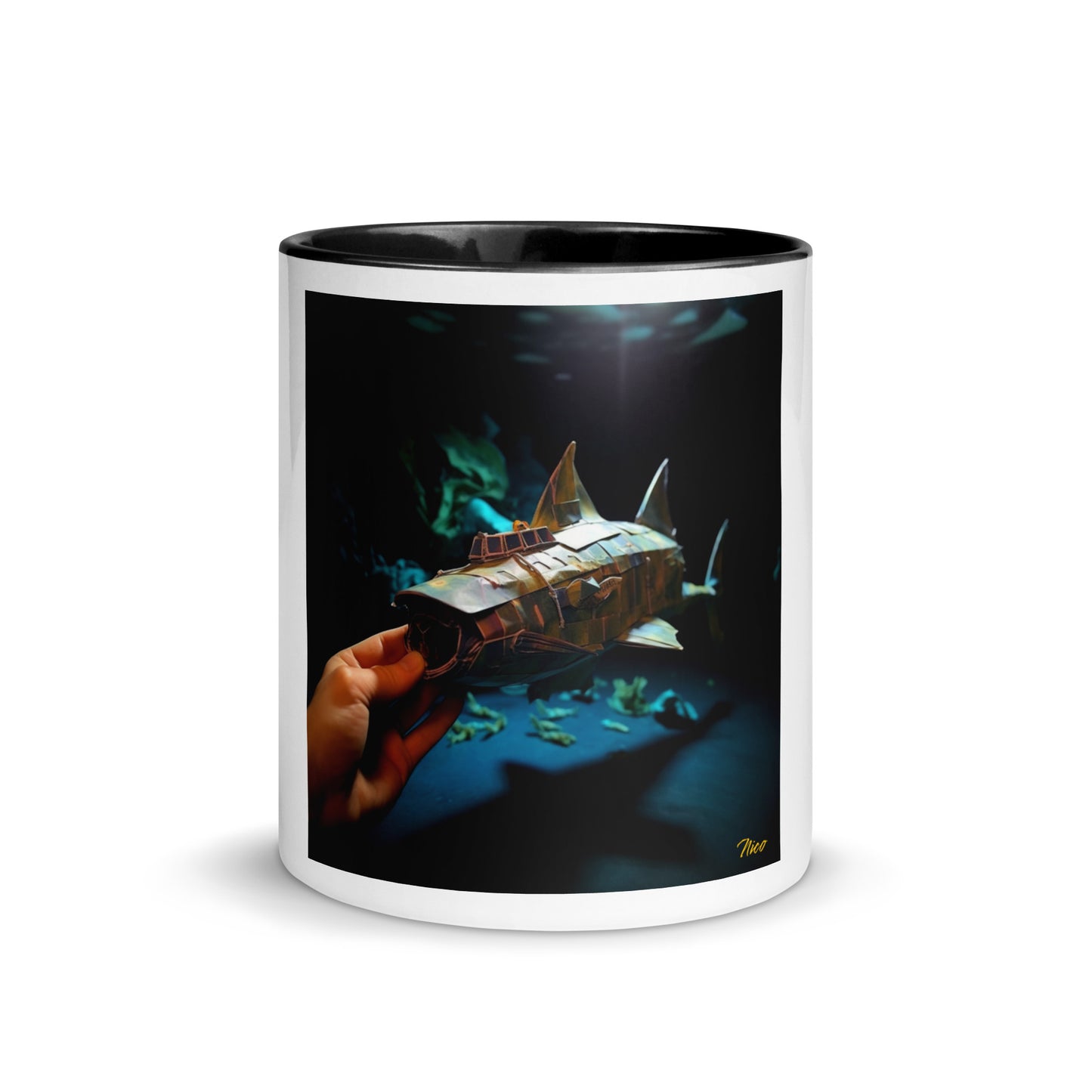 20,000 Leagues Under The Sea Series Print #4 - Mug with Color Inside