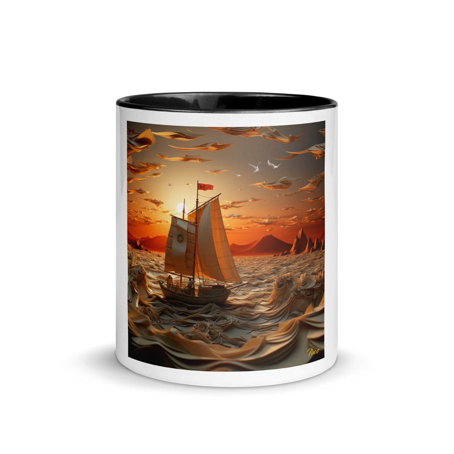 Into The Sunset Series Print #7 - Mug with Color Inside