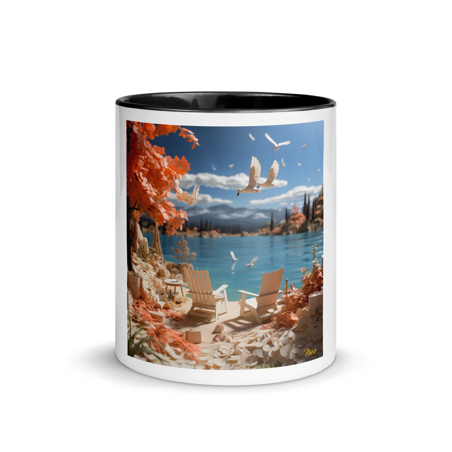 Atop The Mountain Lakeshore Series Print #10 - Mug with Color Inside