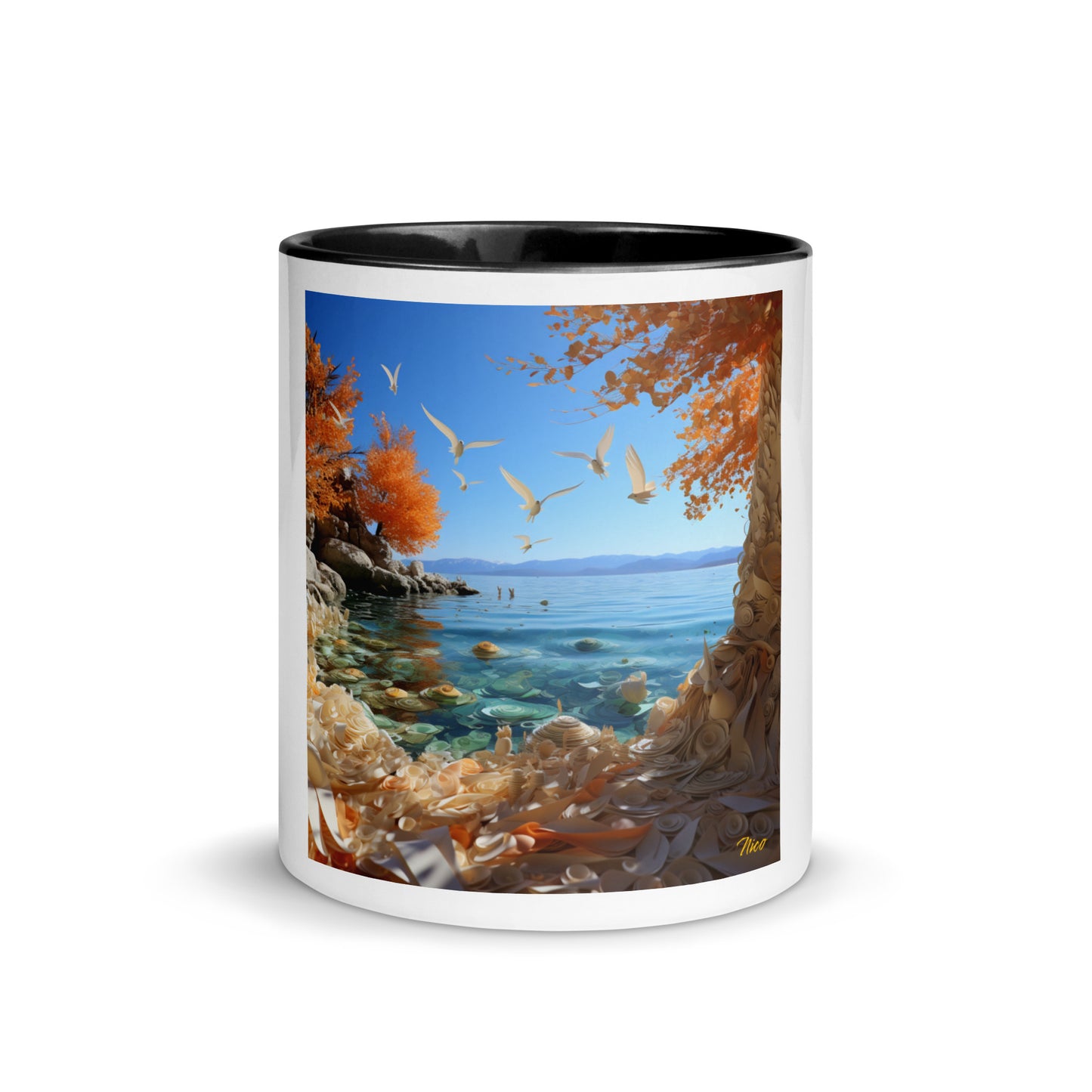 Atop The Mountain Lakeshore Series Print #9 - Mug with Color Inside