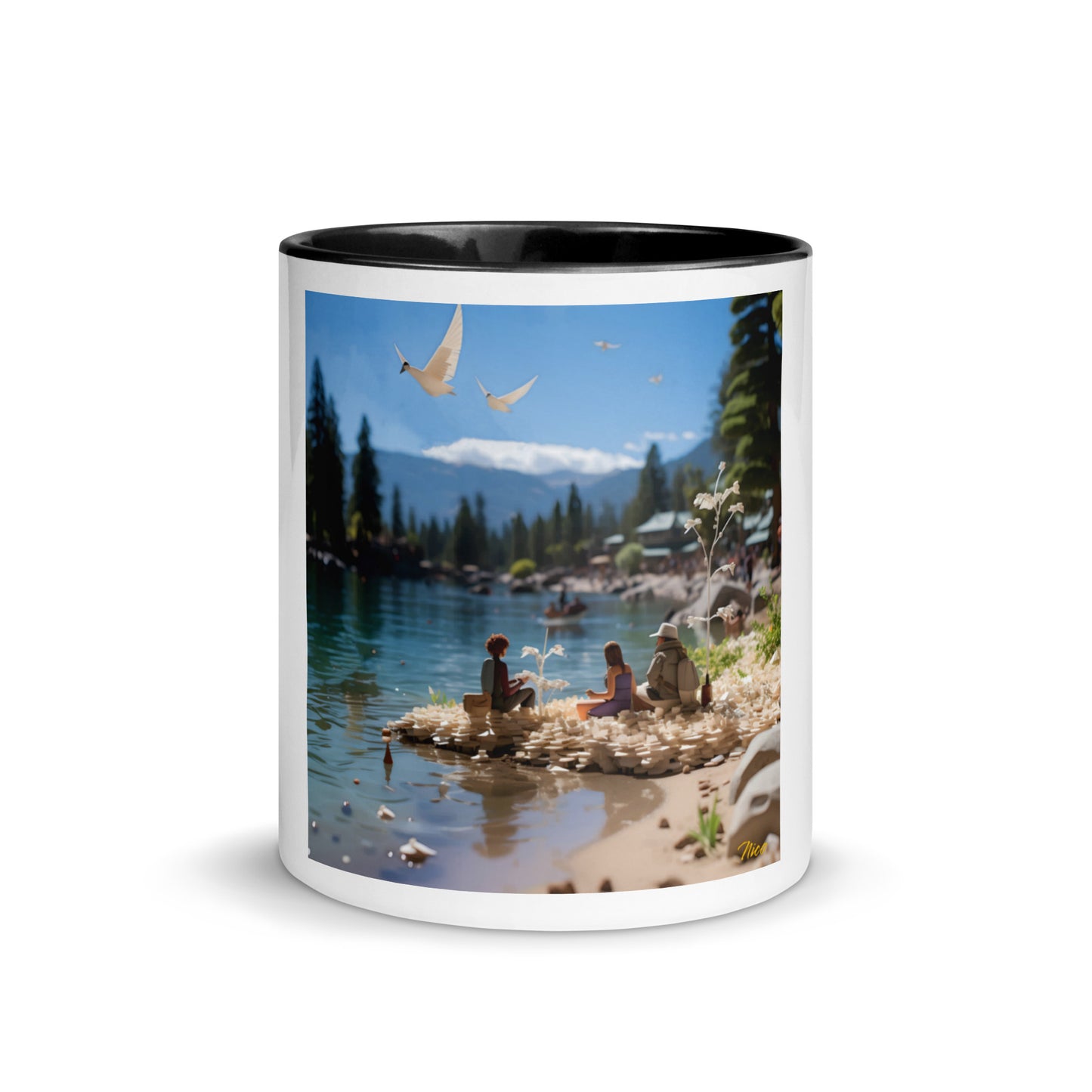 Atop The Mountain Lakeshore Series Print #7 - Mug with Color Inside