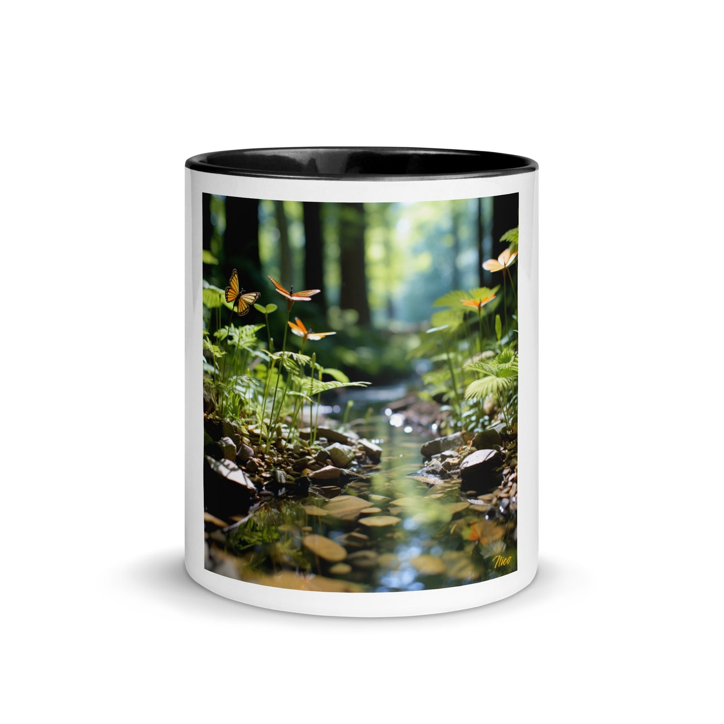 Relaxing By The Brook Series Print #9 - Mug with Color Inside