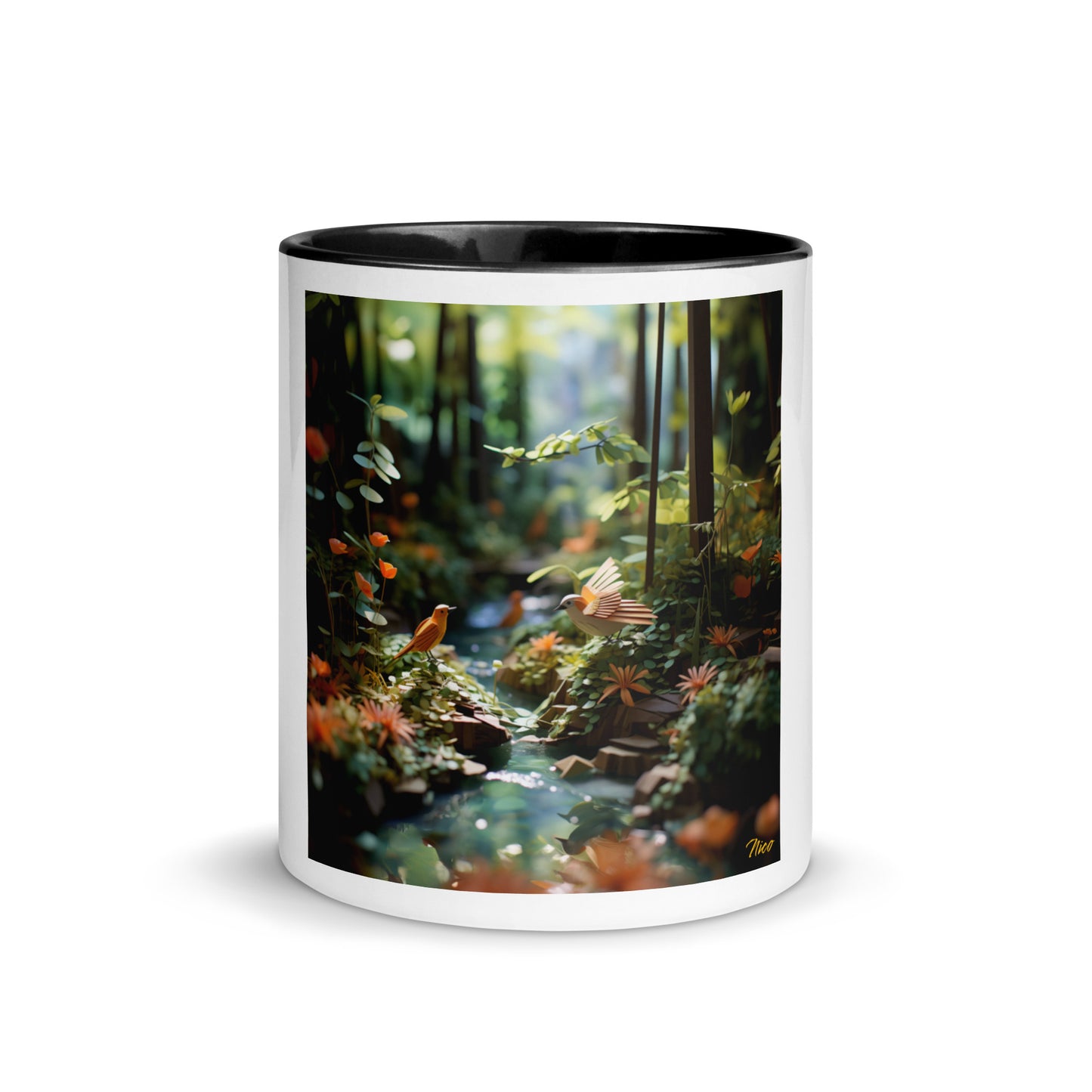 Relaxing By The Brook Series Print #6 - Mug with Color Inside