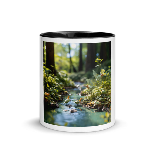 Relaxing By The Brook Series Print #8 - Mug with Color Inside