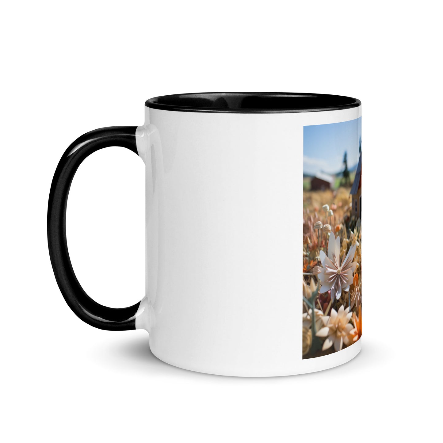 Meadow By The Farm Series Print #4 - Mug with Color Inside