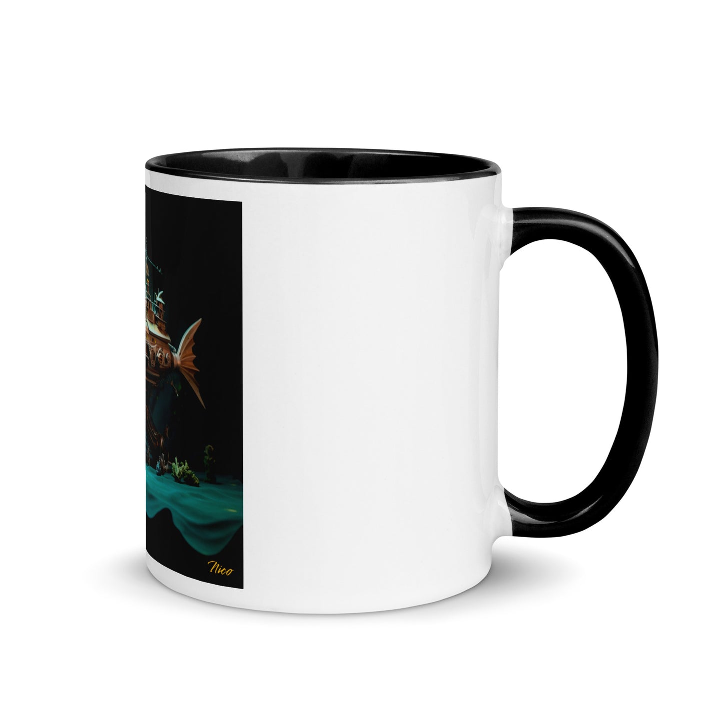 20,000 Leagues Under The Sea Series Print #2 - Mug with Color Inside