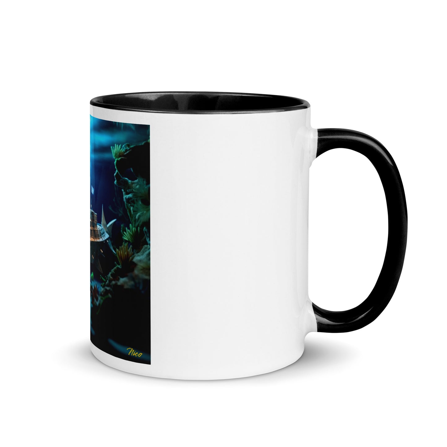 20,000 Leagues Under The Sea Series Print #3 - Mug with Color Inside