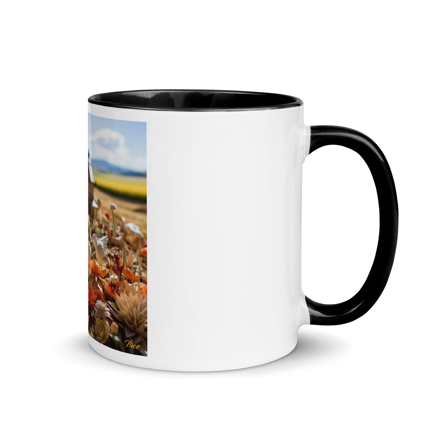 Meadow By The Farm Series Print #4 - Mug with Color Inside