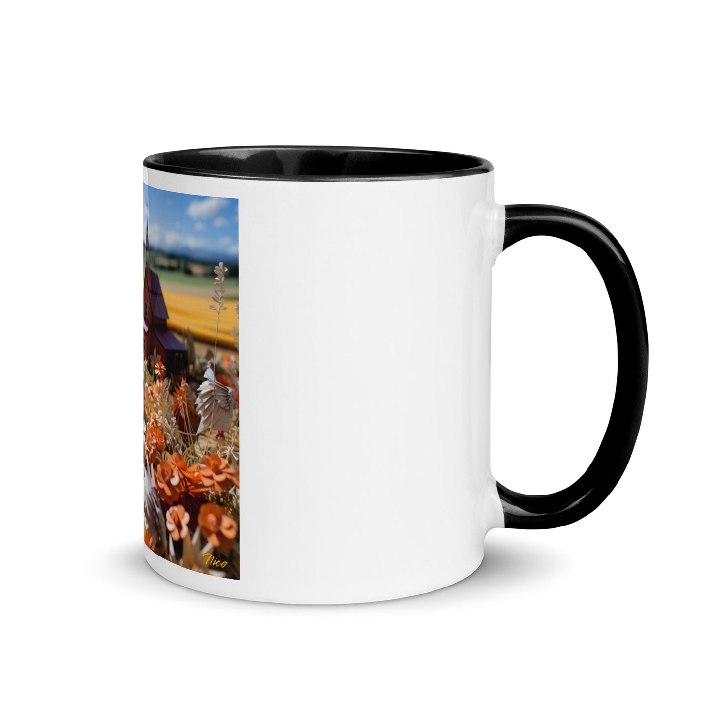 Meadow By The Farm Series Print #7 - Mug with Color Inside