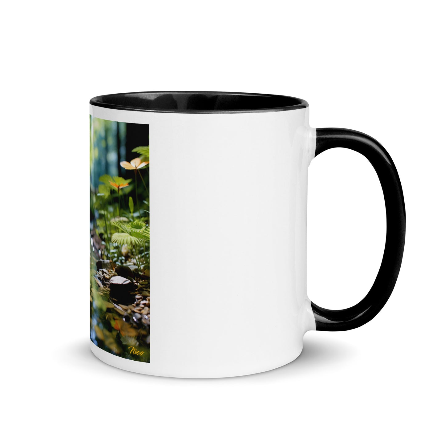 Relaxing By The Brook Series Print #9 - Mug with Color Inside