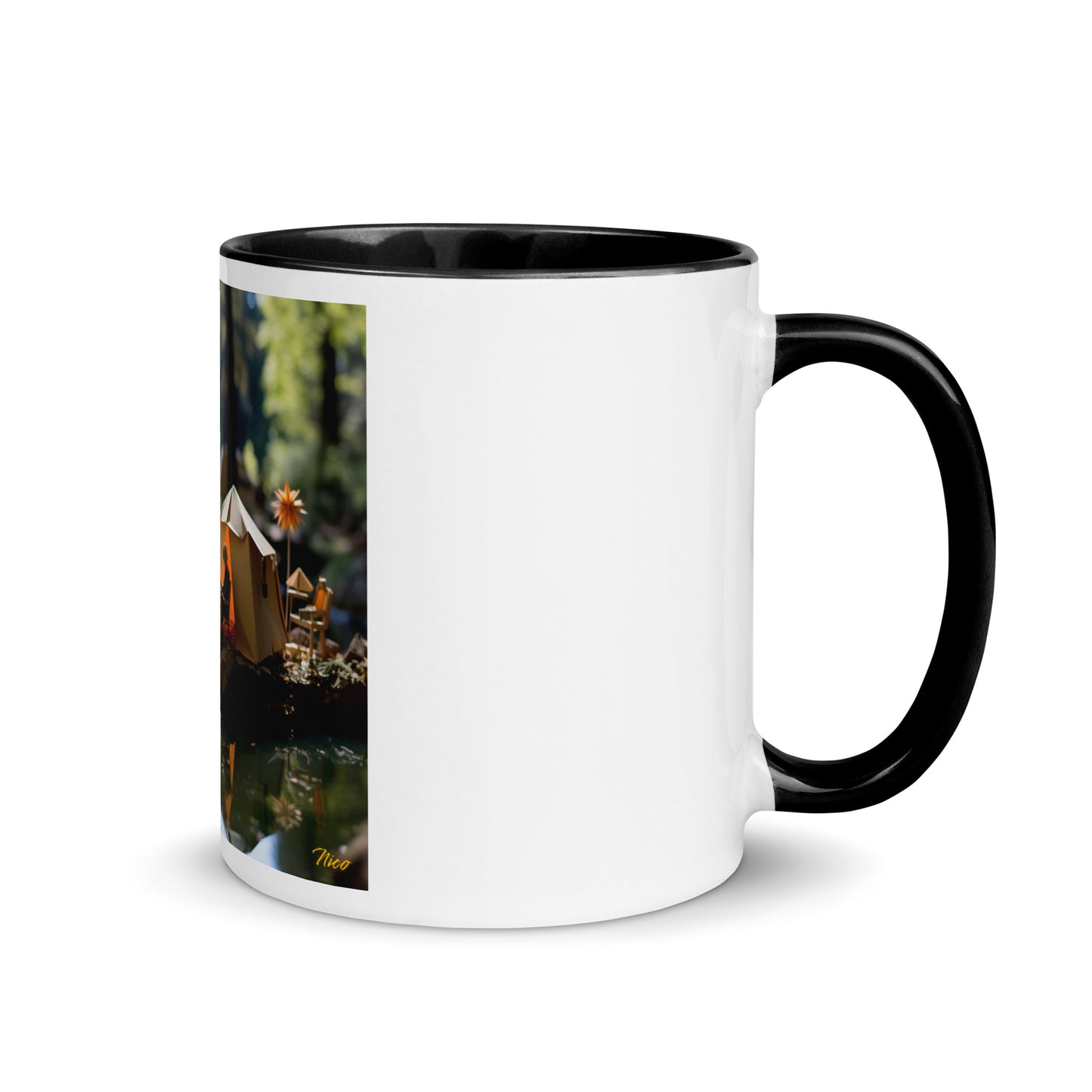 Relaxing By The Brook Series Print #4 - Mug with Color Inside