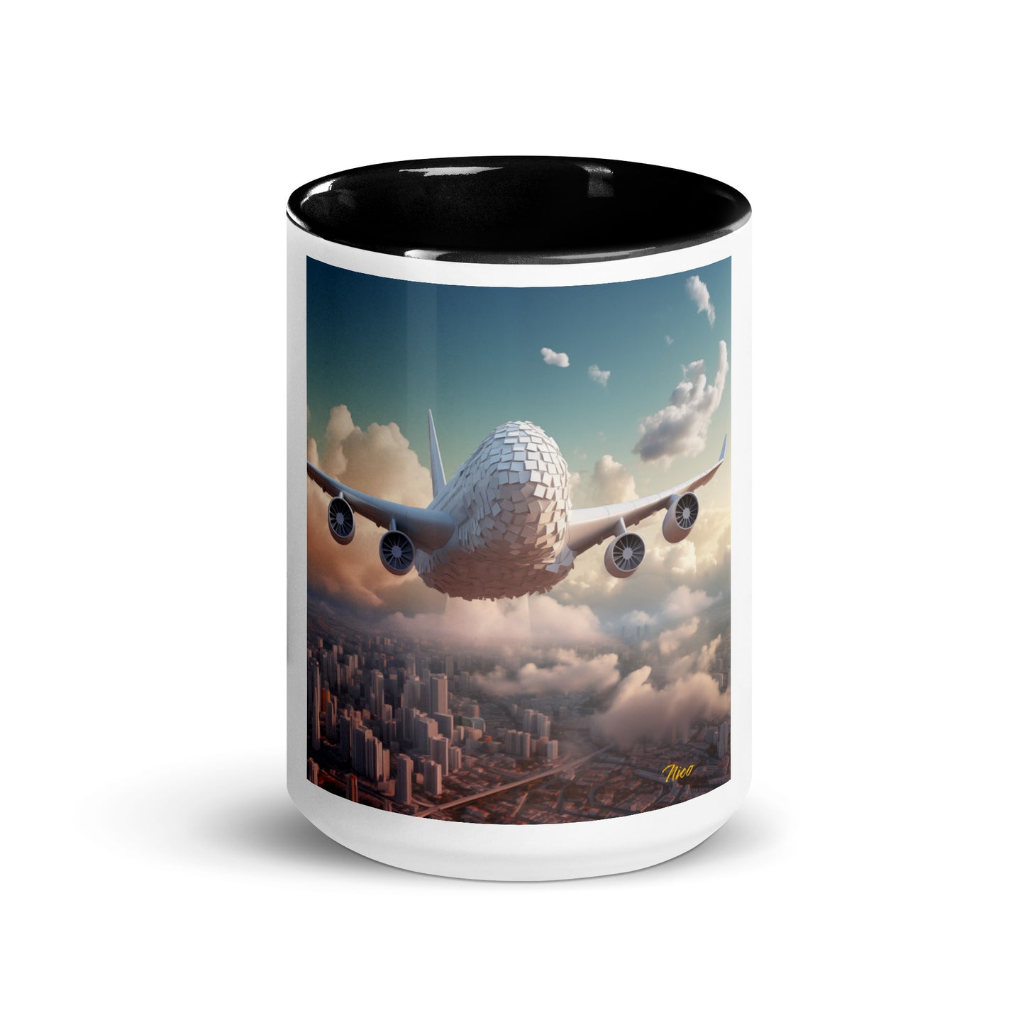 Frequent Flyer Miles Series Print #1 Mug with Color Inside