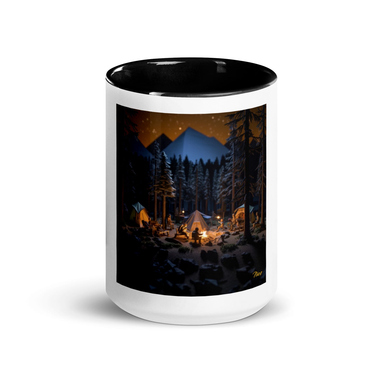 Under The Starry Skies Series Print #1 Mug with Color Inside