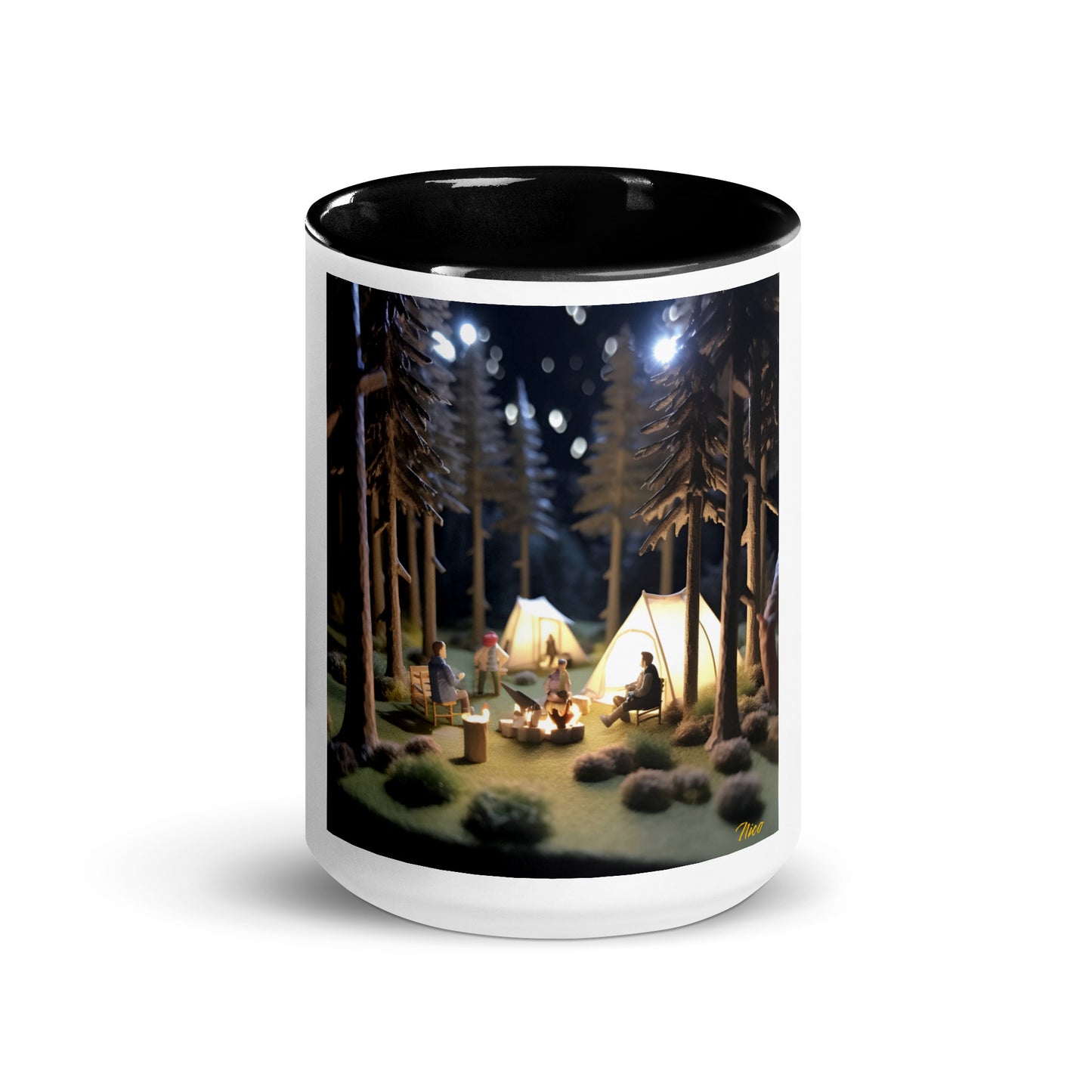 Under The Starry Skies Series Print #7 Mug with Color Inside