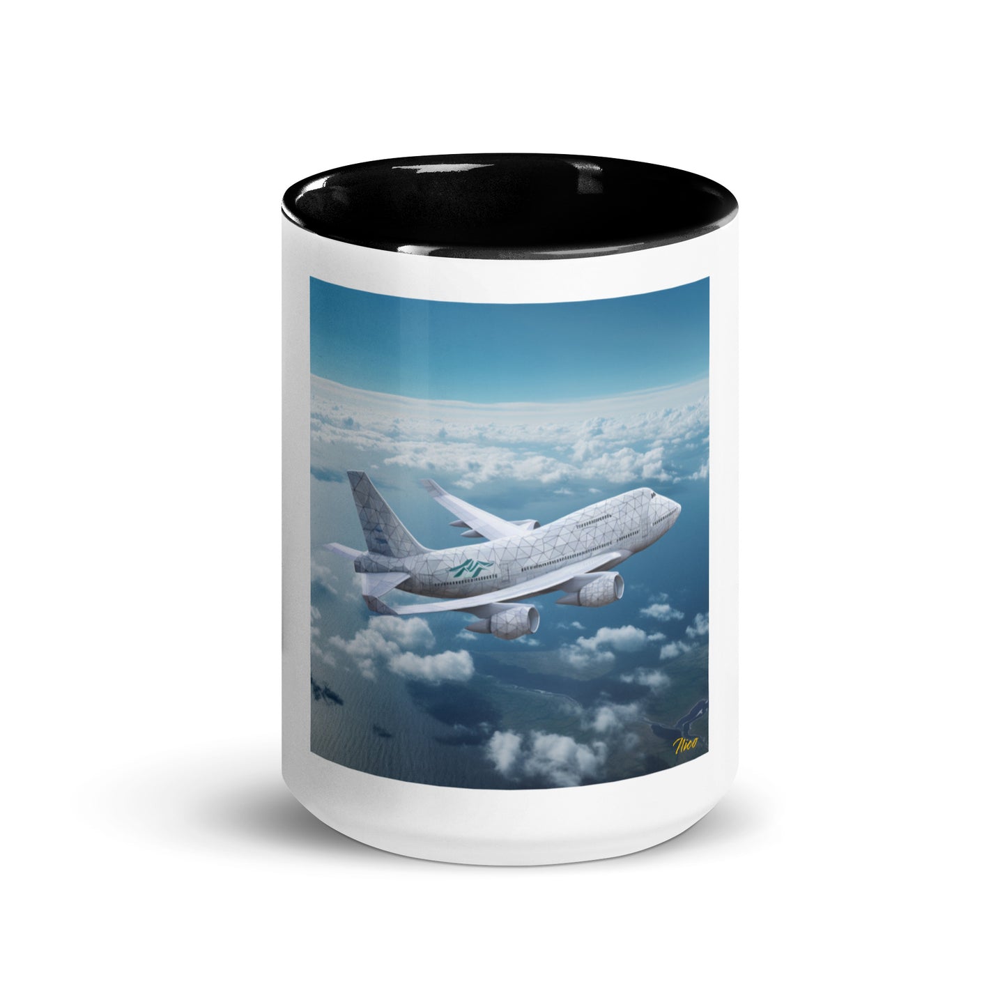 Frequent Flyer Miles Series Print #3 Mug with Color Inside