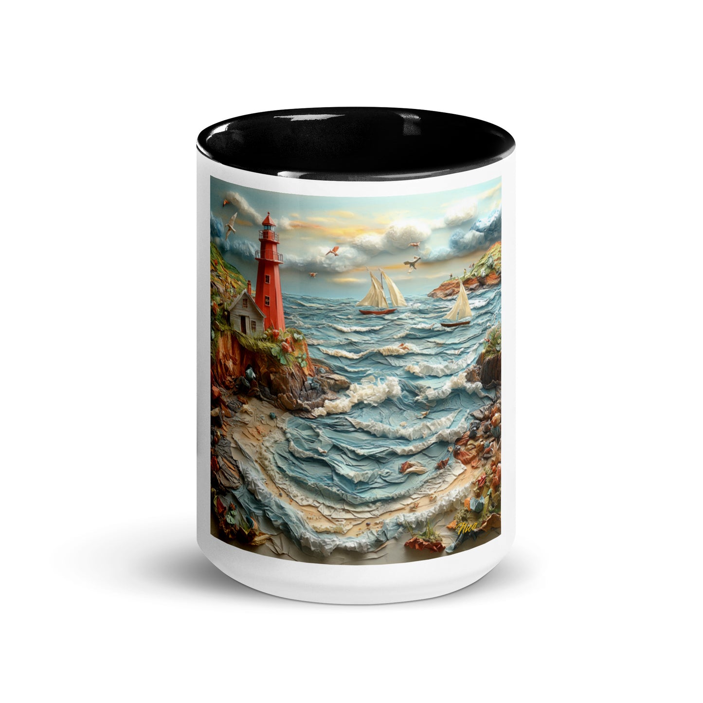 By The Seaside Series Print #2 - Mug with Color Inside