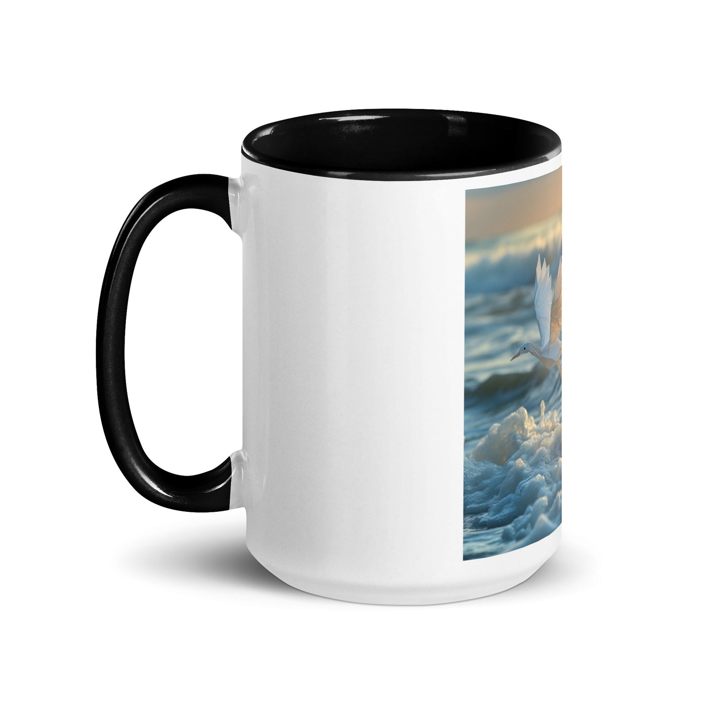 By The Seaside Series Print #5 Mug with Color Inside