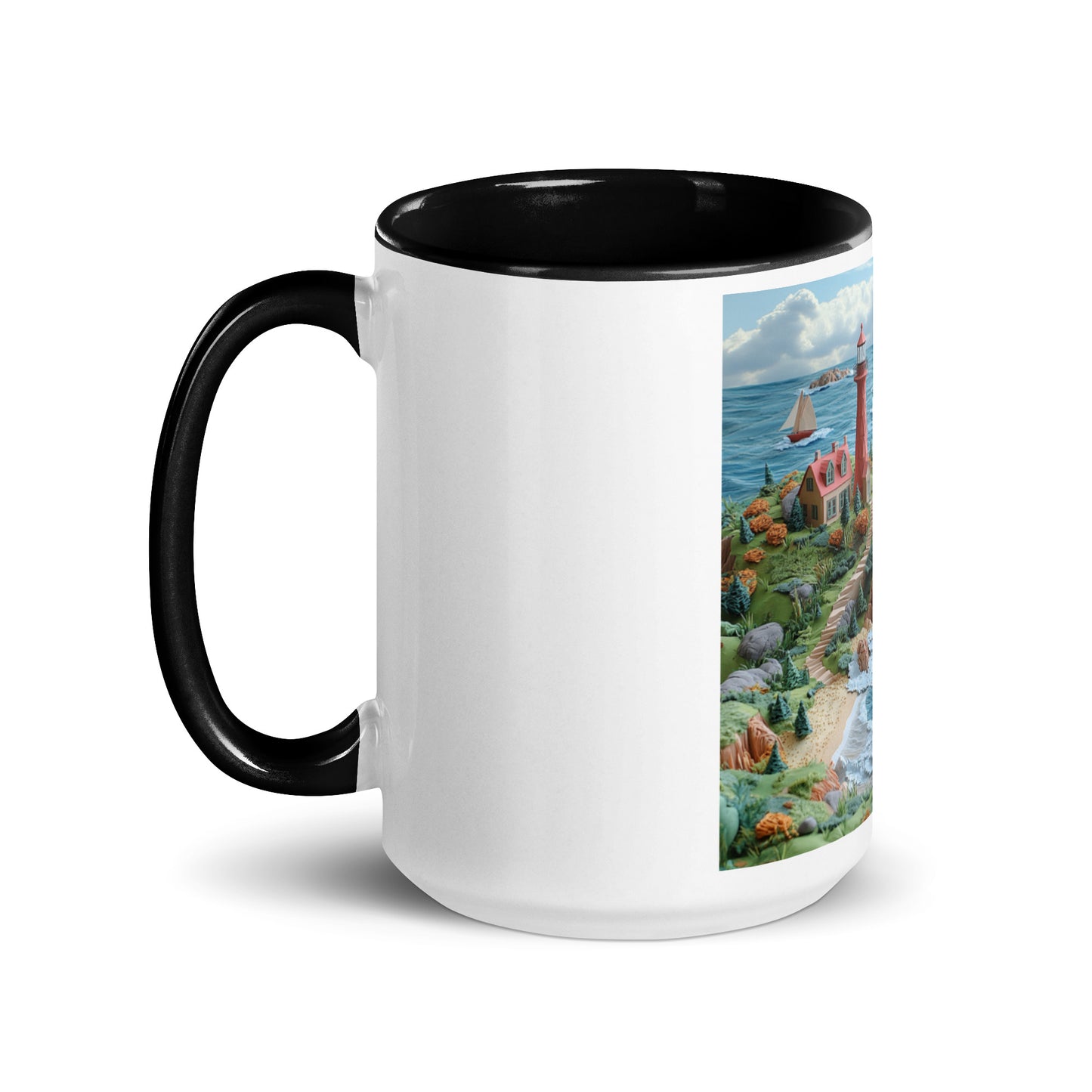 By The Seaside Series Print #6 - Mug with Color Inside