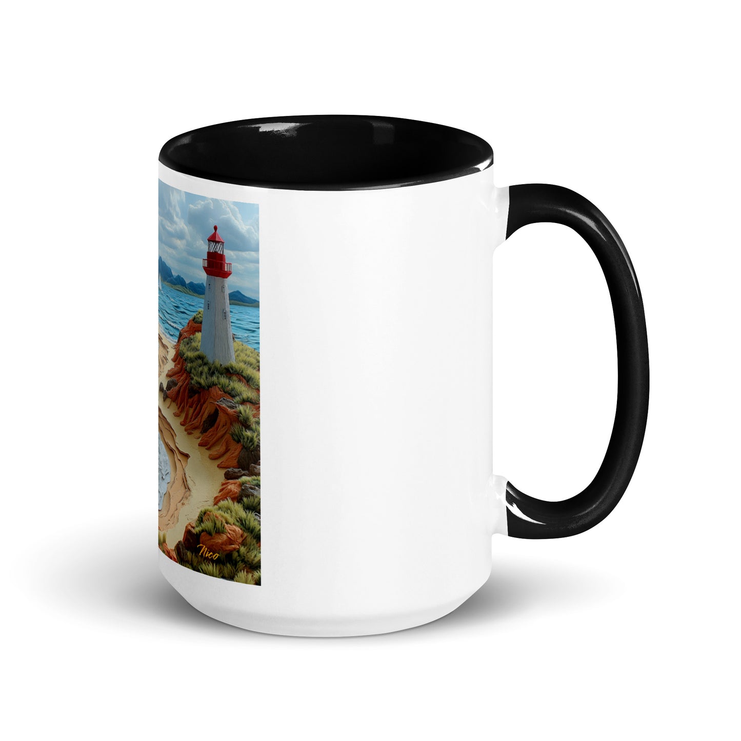 By The Seaside Series Print #4 - Mug with Color Inside