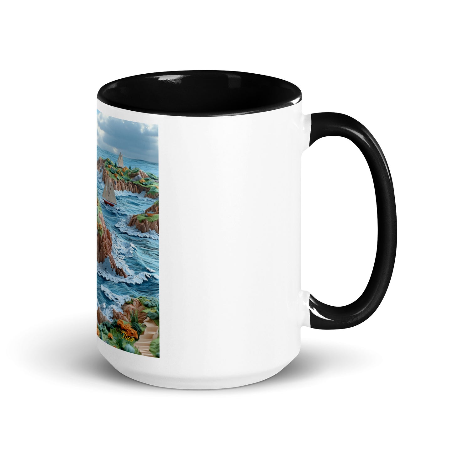 By The Seaside Series Print #6 - Mug with Color Inside