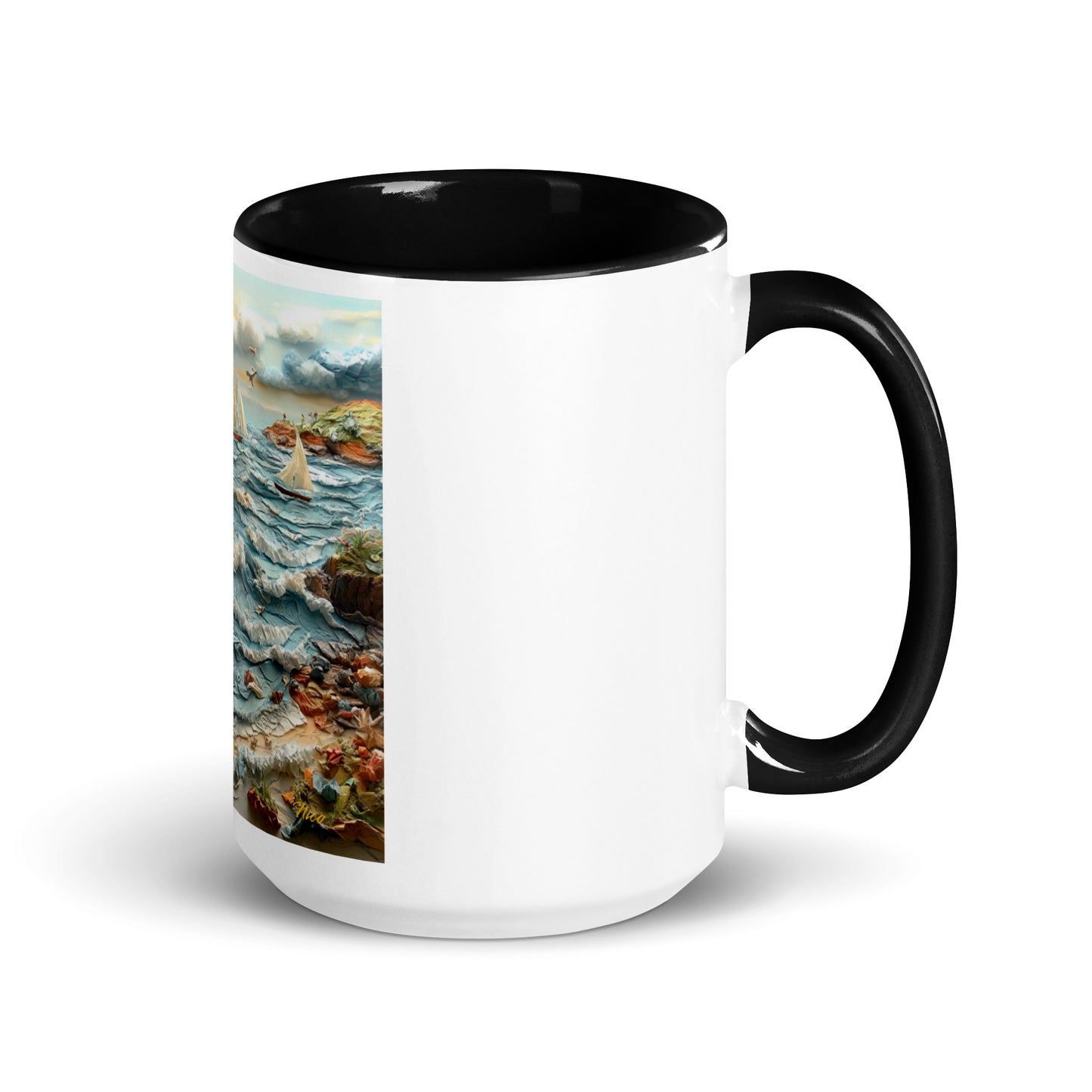 By The Seaside Series Print #2 - Mug with Color Inside