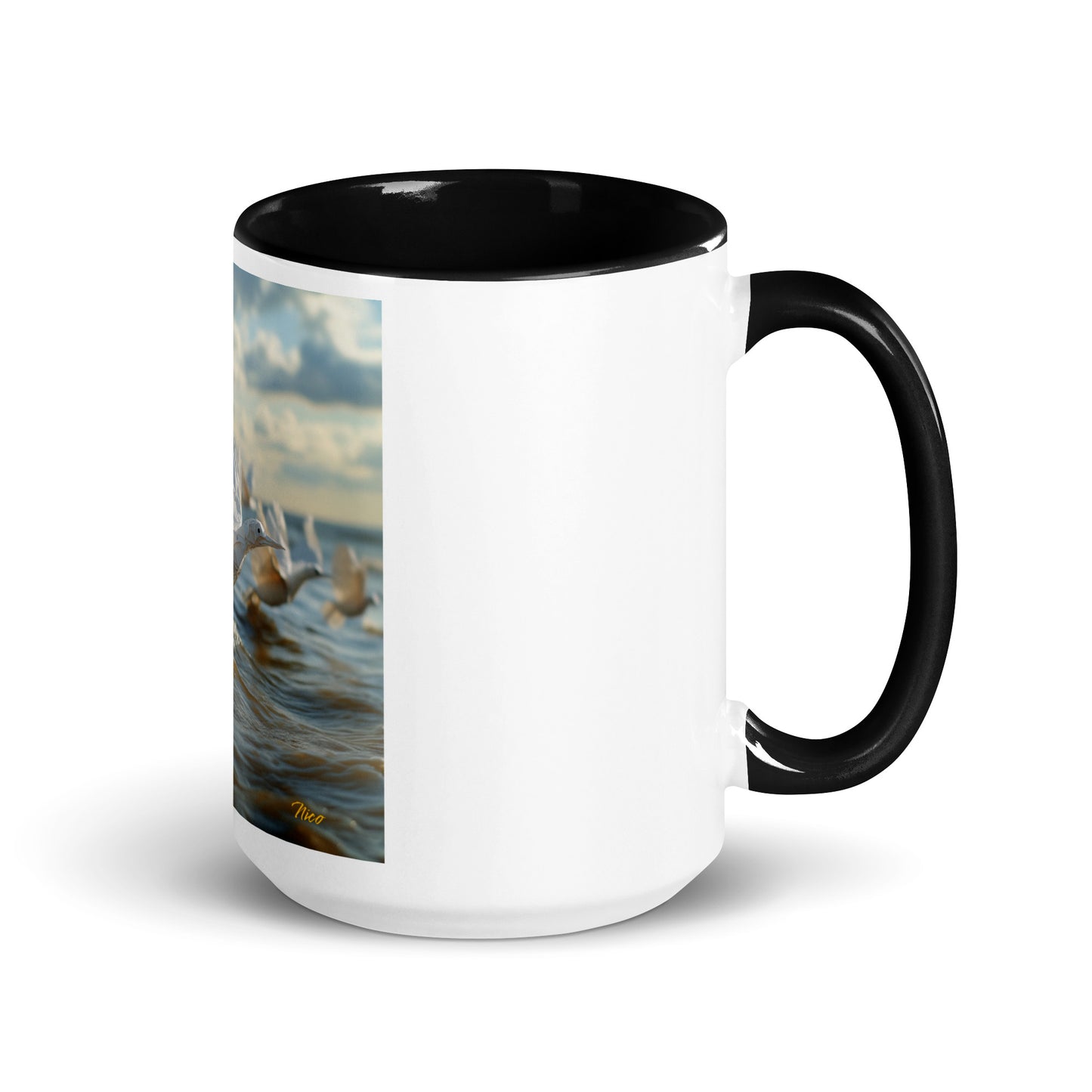 By The Seaside Series Print #8 - Mug with Color Inside