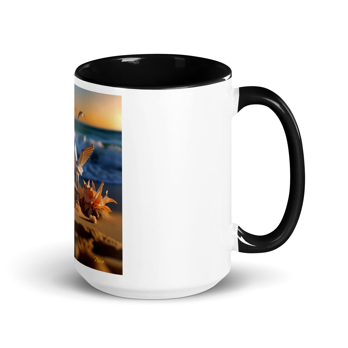 By The Seaside Series Print #3 - Mug with Color Inside