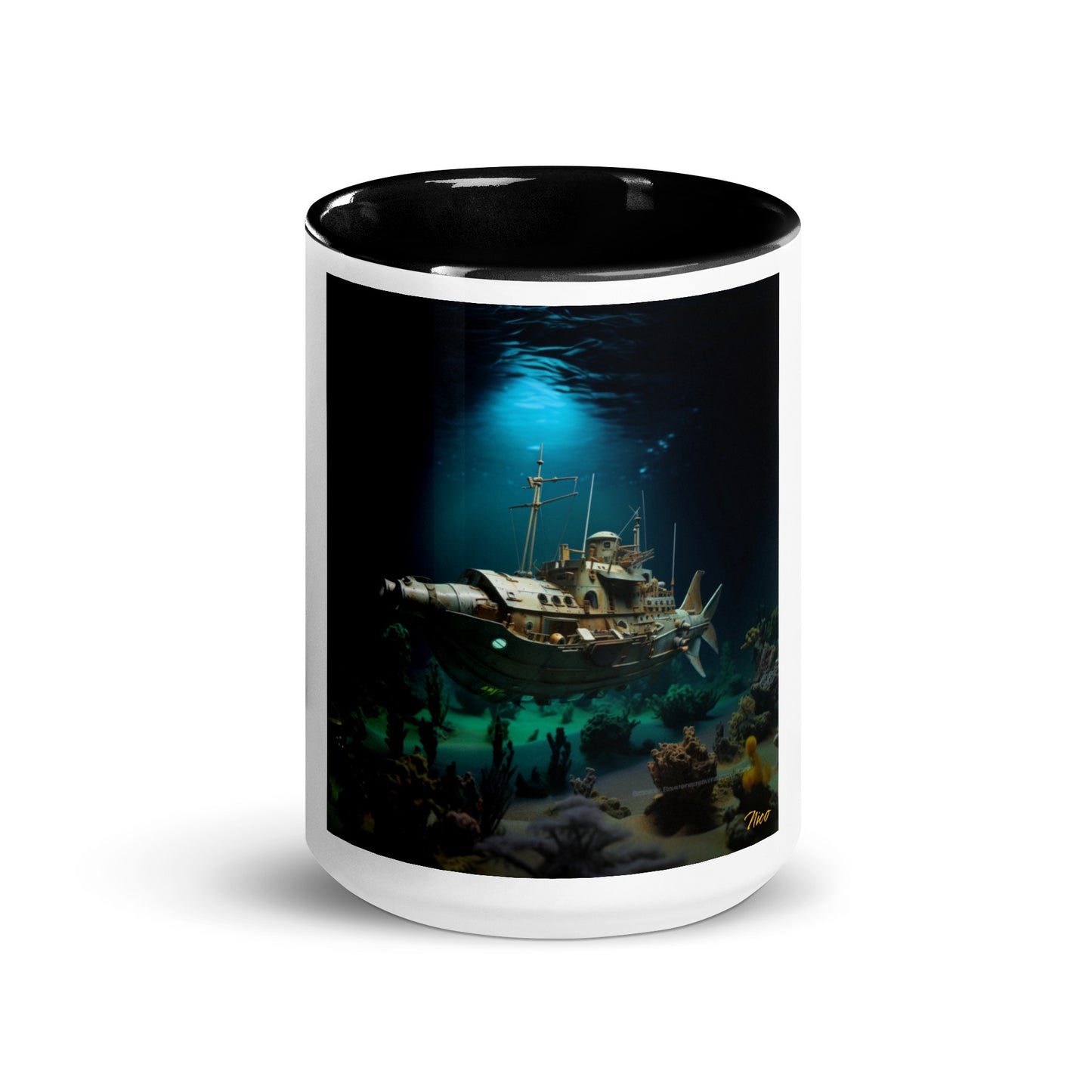 20,000 Leagues Under The Sea Series Print #7 - Mug with Color Inside