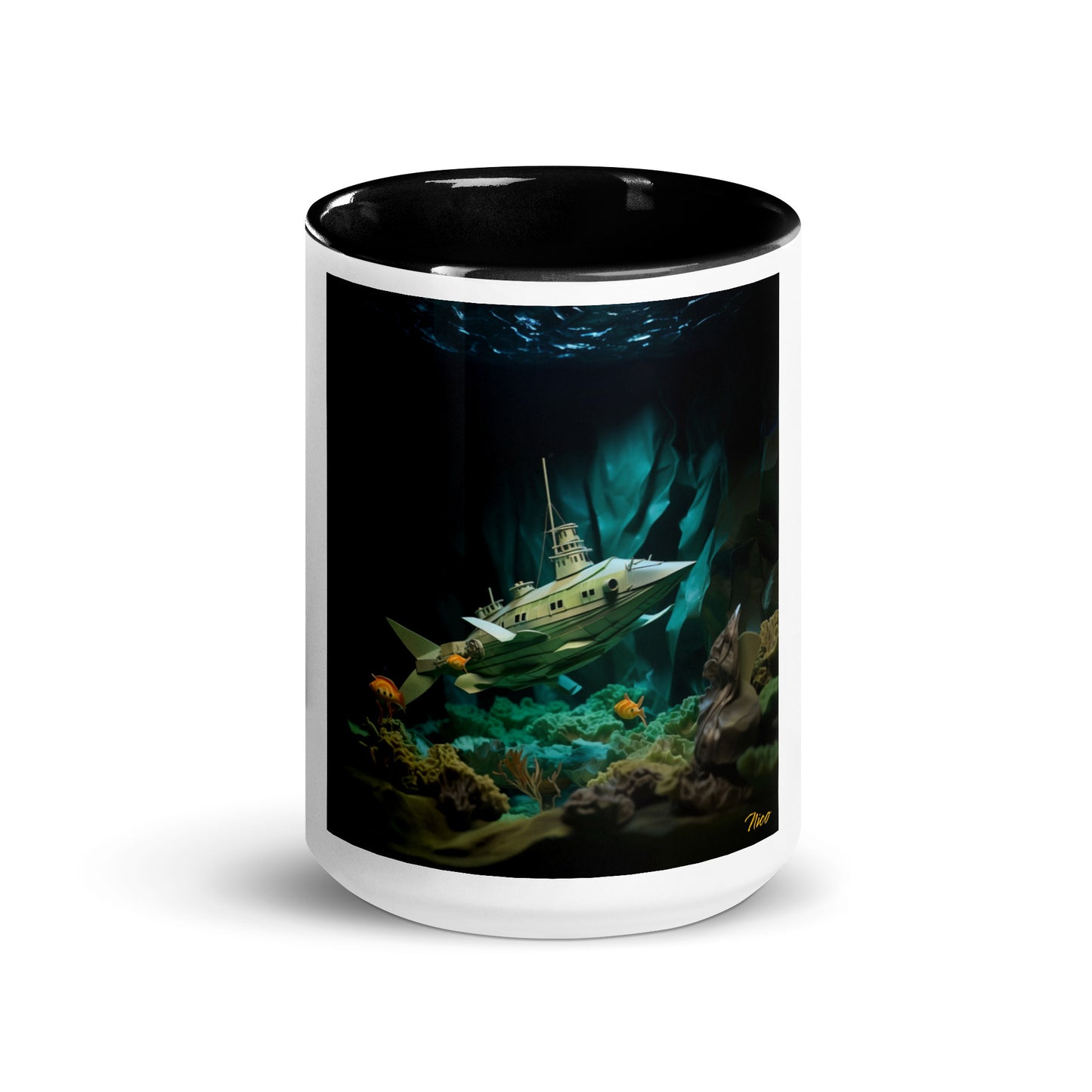 20,000 Leagues Under The Sea Series Print #8 - Mug with Color Inside