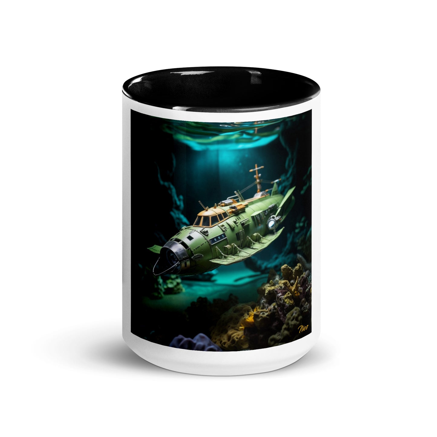 20,000 Leagues Under The Sea Series Print #10 - Mug with Color Inside