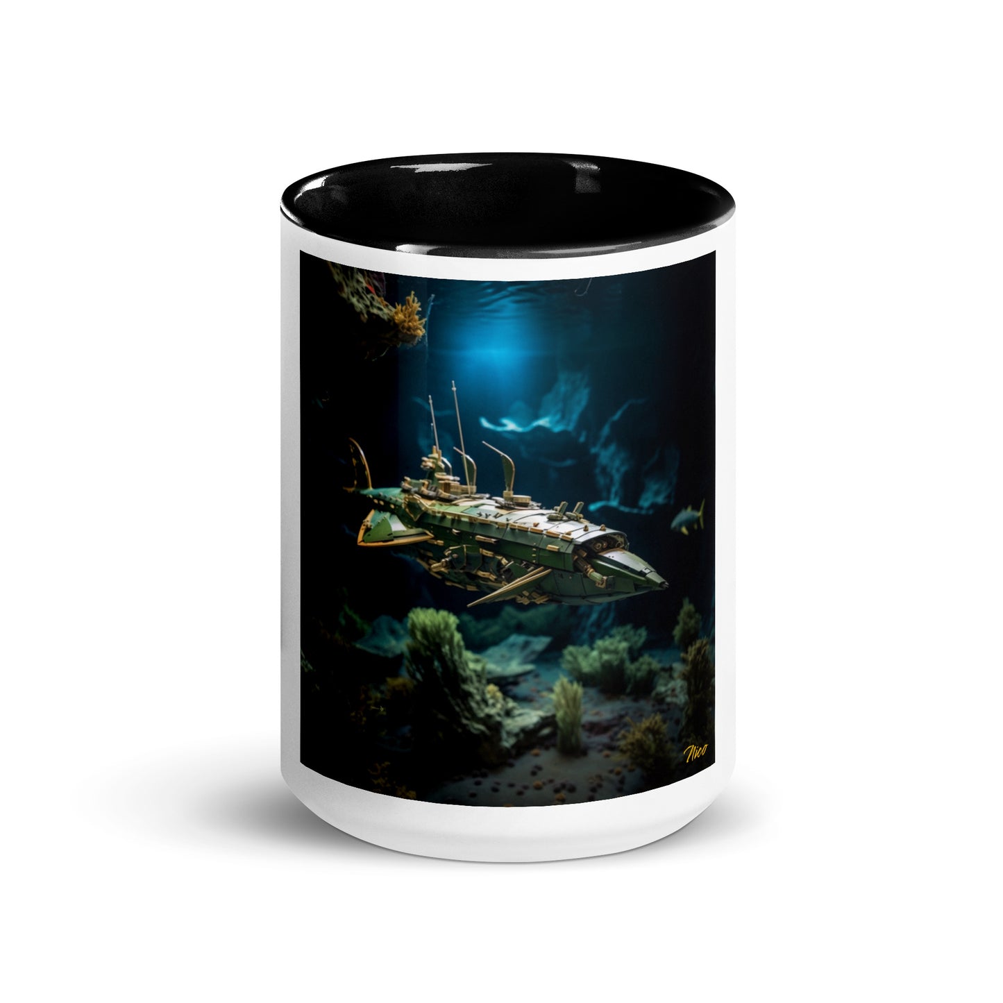 20,000 Leagues Under The Sea Series Print #1 - Mug with Color Inside