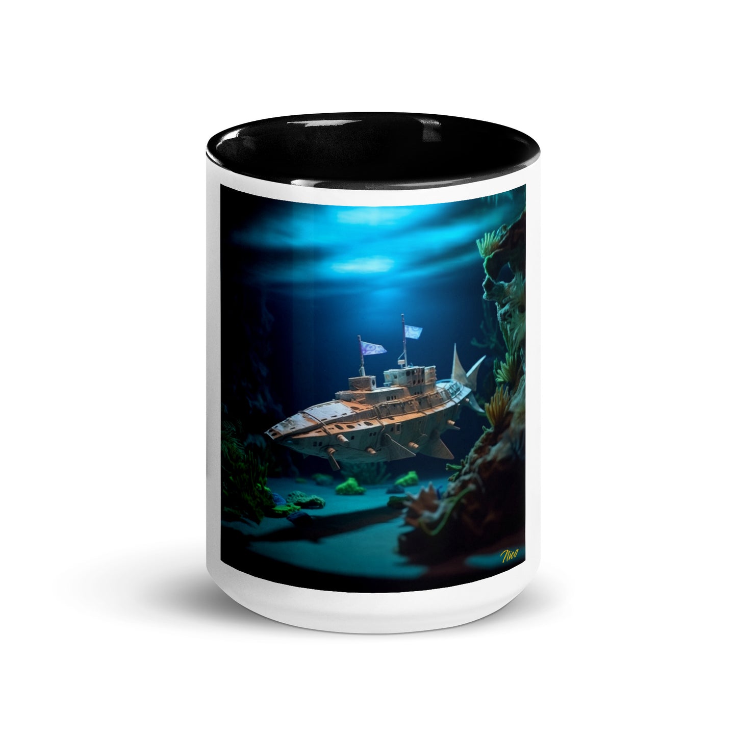 20,000 Leagues Under The Sea Series Print #3 - Mug with Color Inside