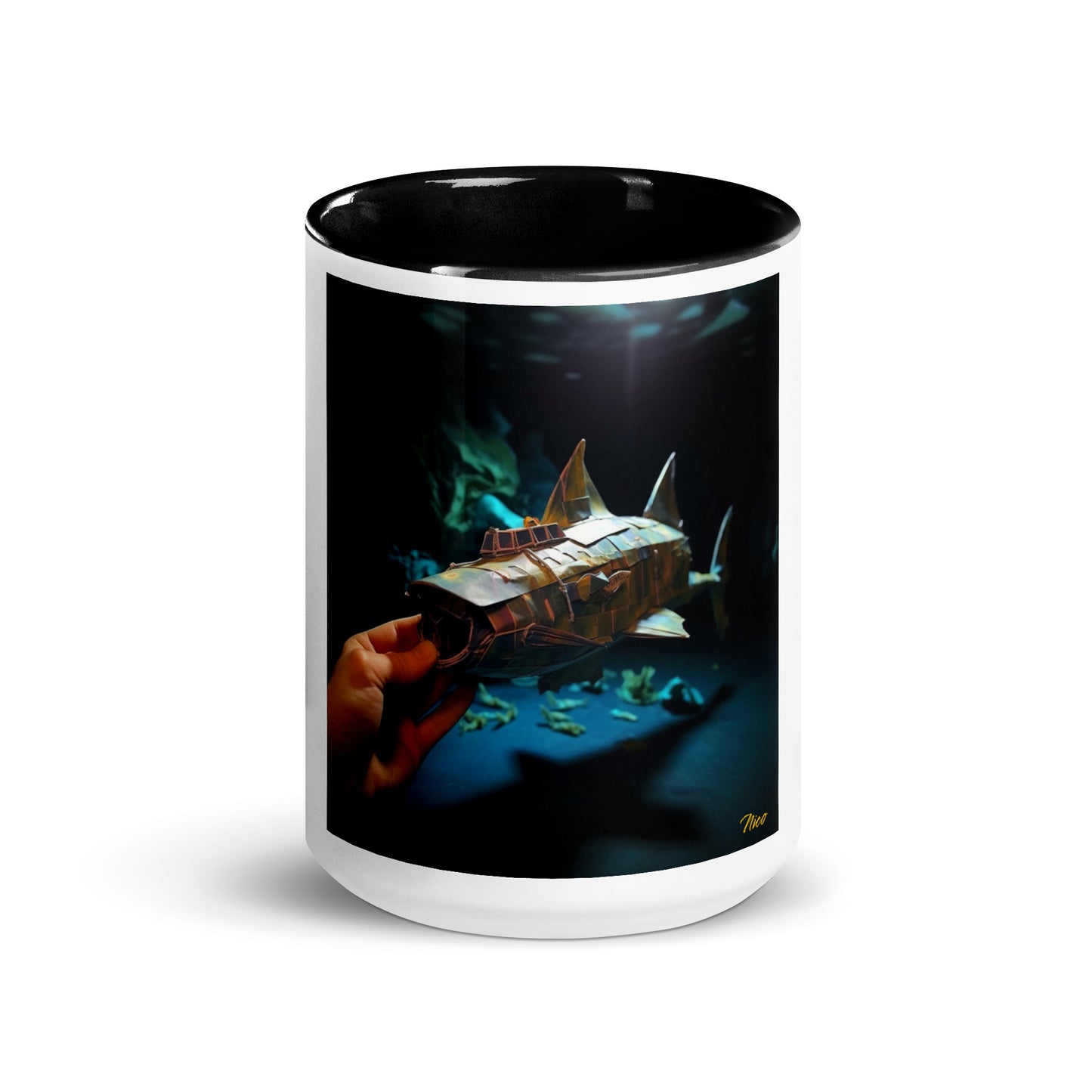 20,000 Leagues Under The Sea Series Print #4 - Mug with Color Inside