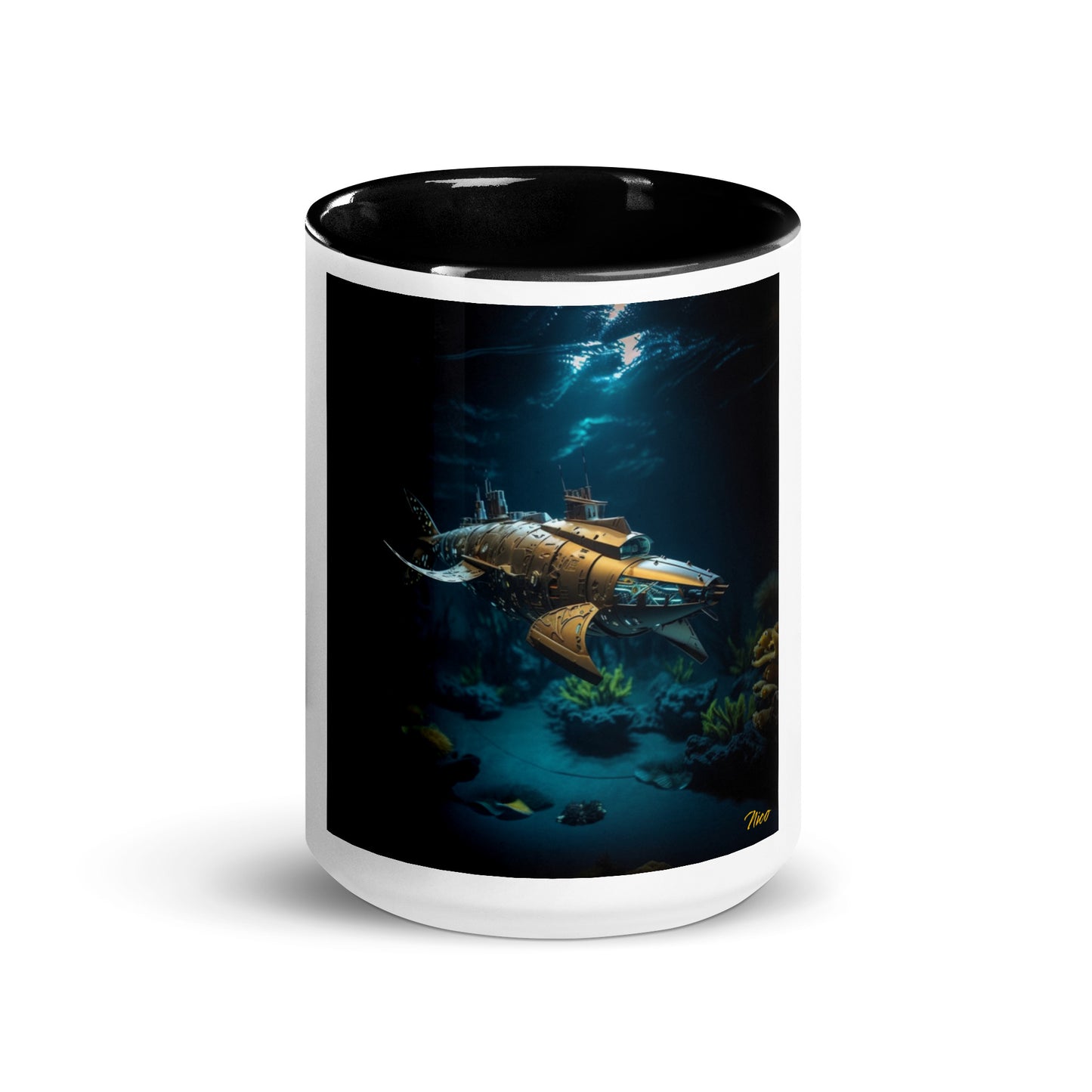 20,000 Leagues Under The Sea Series Print #5 - Mug with Color Inside