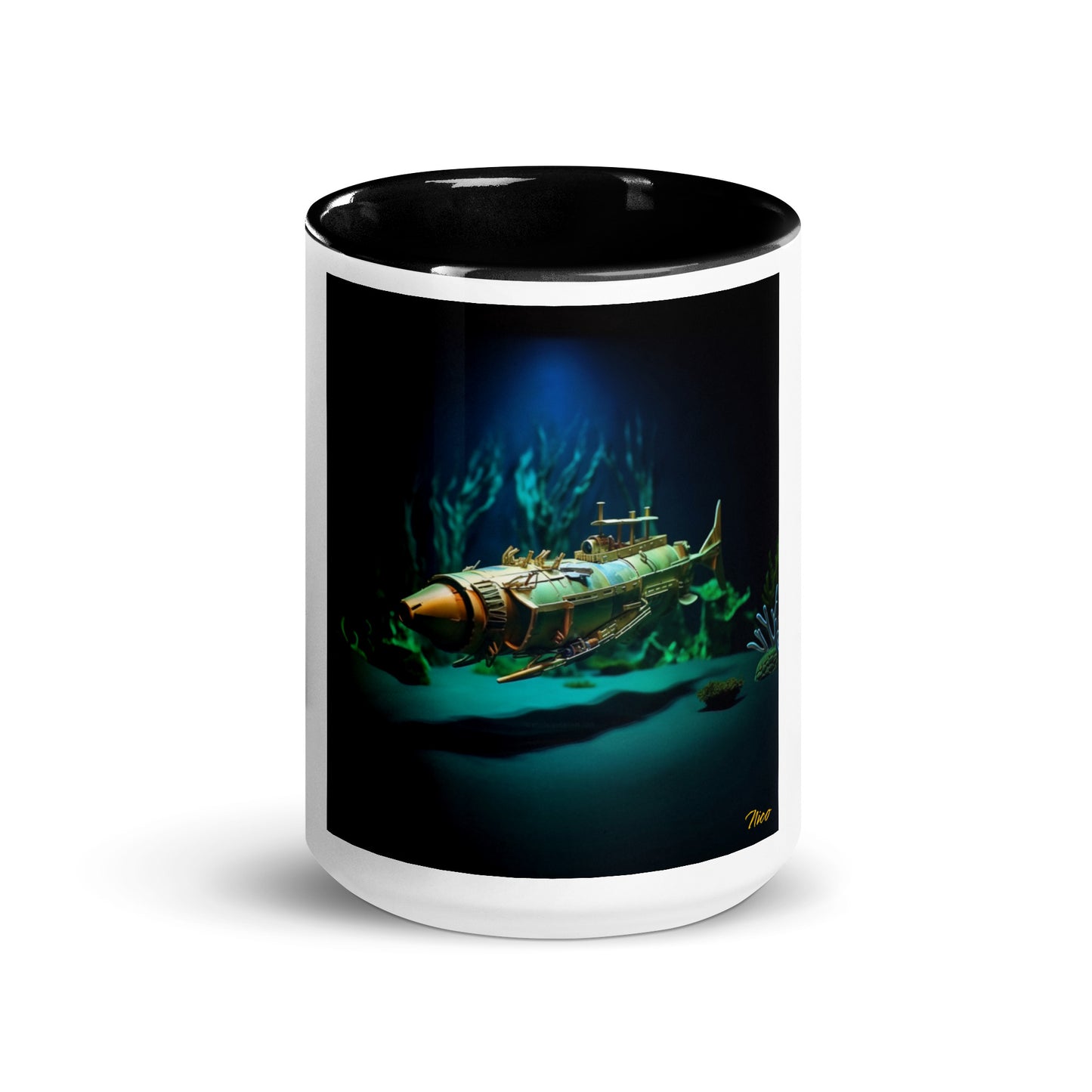 20,000 Leagues Under The Sea Series Print #6 - Mug with Color Inside