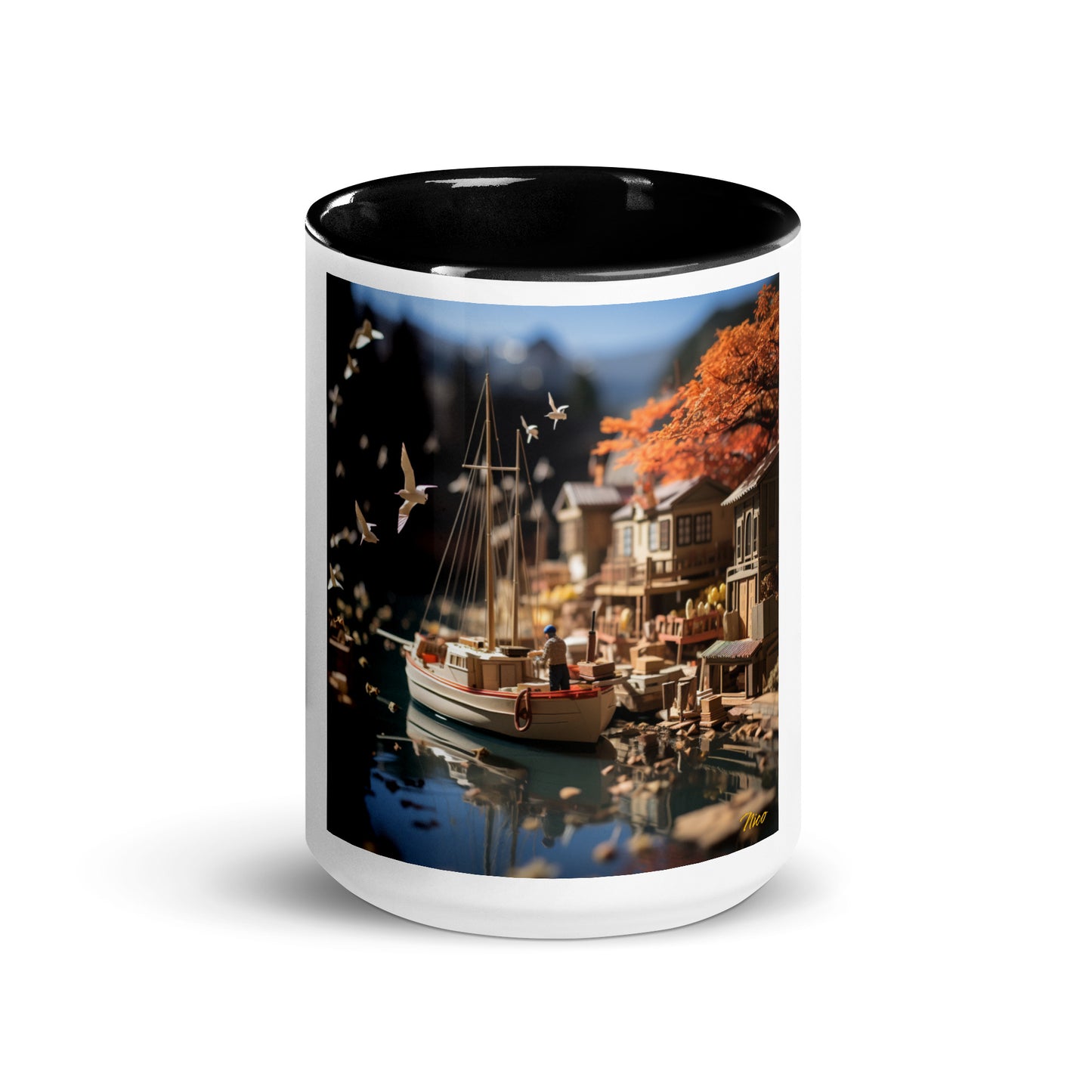 On The Docks By The Bay Series Print #1 - Mug with Color Inside