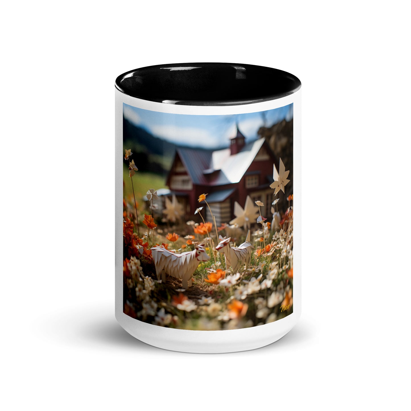 Meadow By The Farm Series Print #10 - Mug with Color Inside