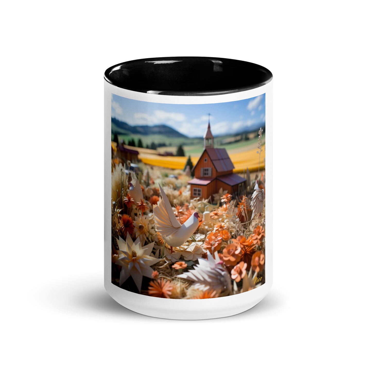 Meadow By The Farm Series Print #7 - Mug with Color Inside