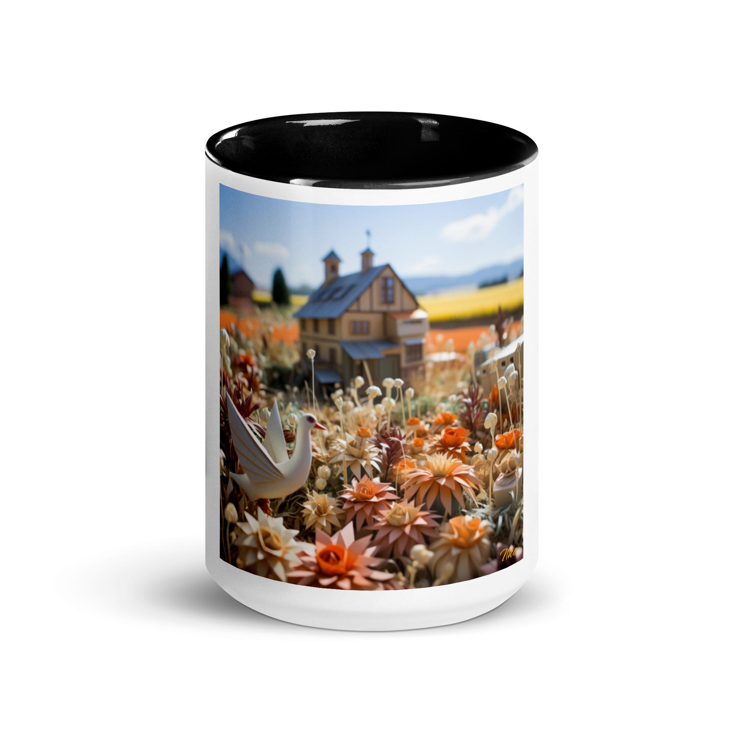 Meadow By The Farm Series Print #9 - Mug with Color Inside