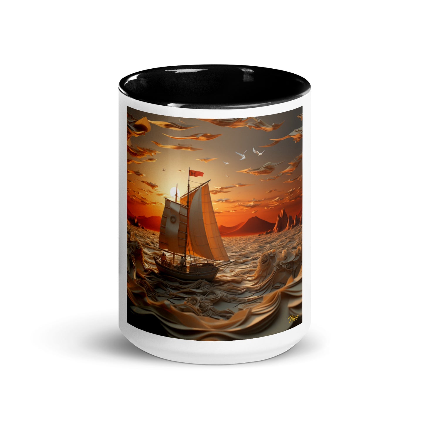 Into The Sunset Series Print #7 - Mug with Color Inside