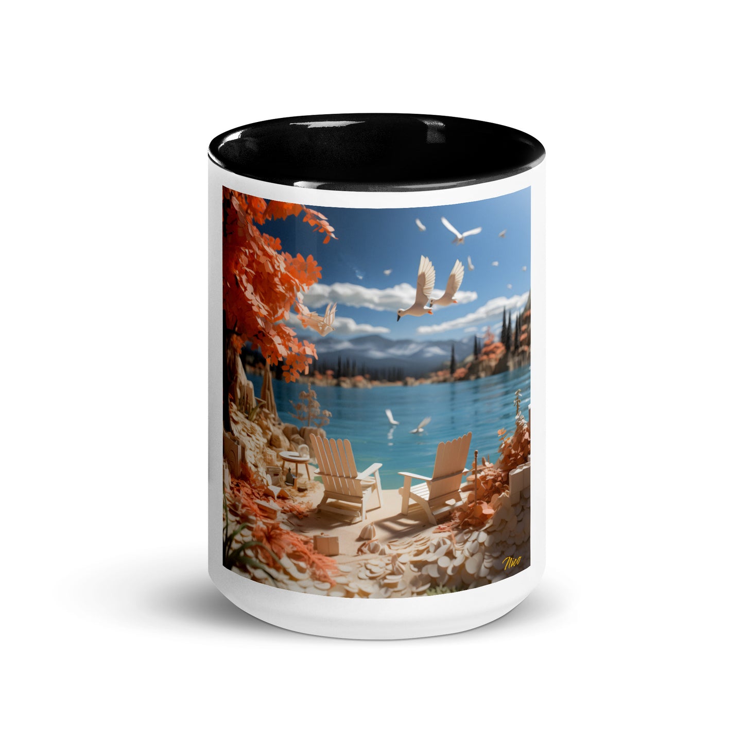 Atop The Mountain Lakeshore Series Print #10 - Mug with Color Inside