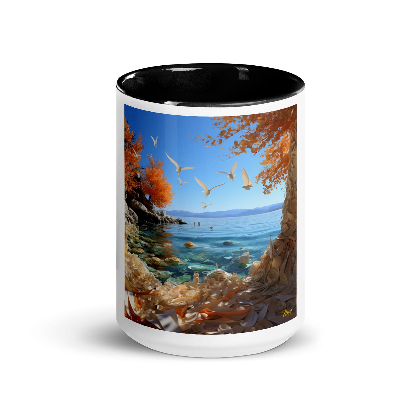 Atop The Mountain Lakeshore Series Print #9 - Mug with Color Inside