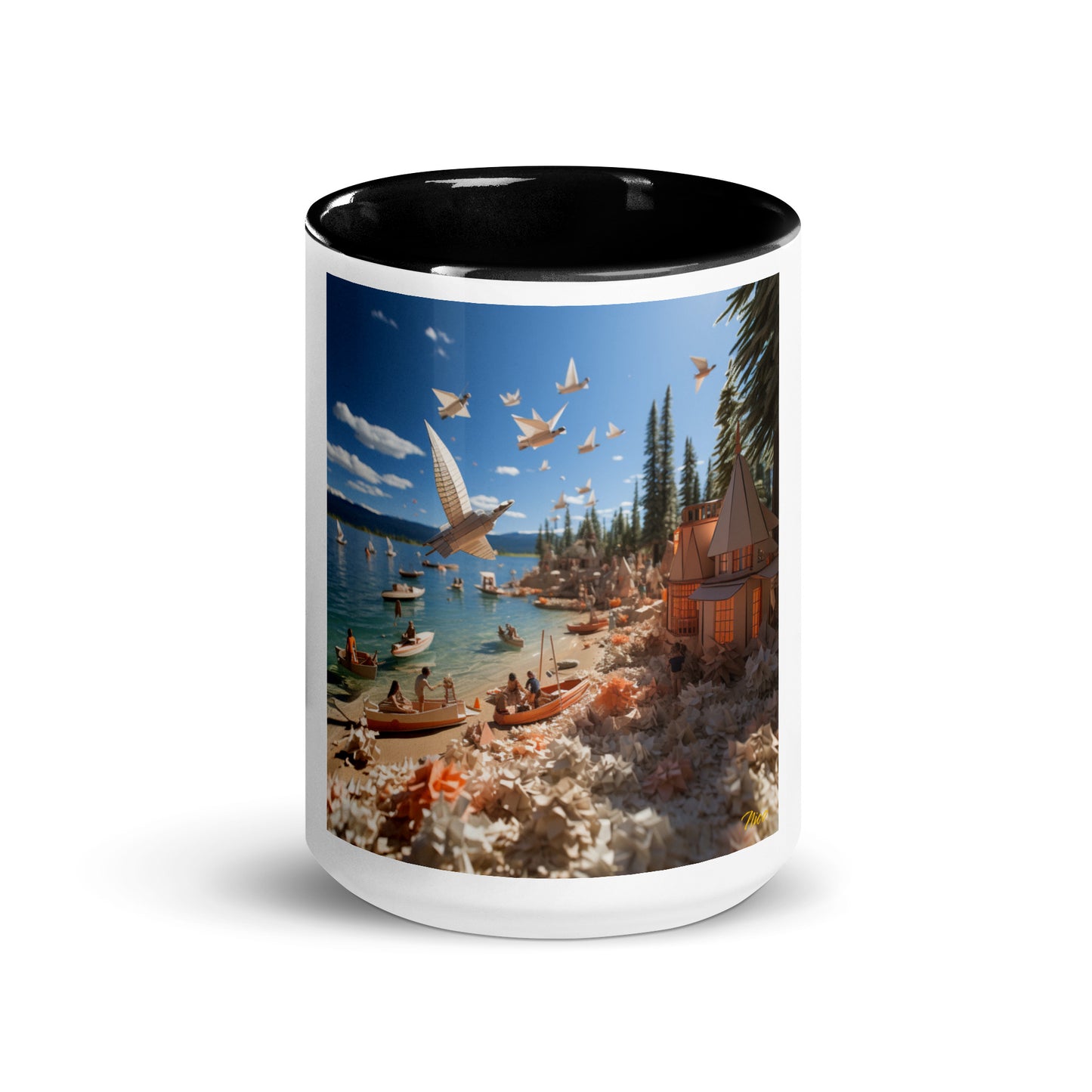 Atop The Mountain Lakeshore Series Print #6 - Mug with Color Inside