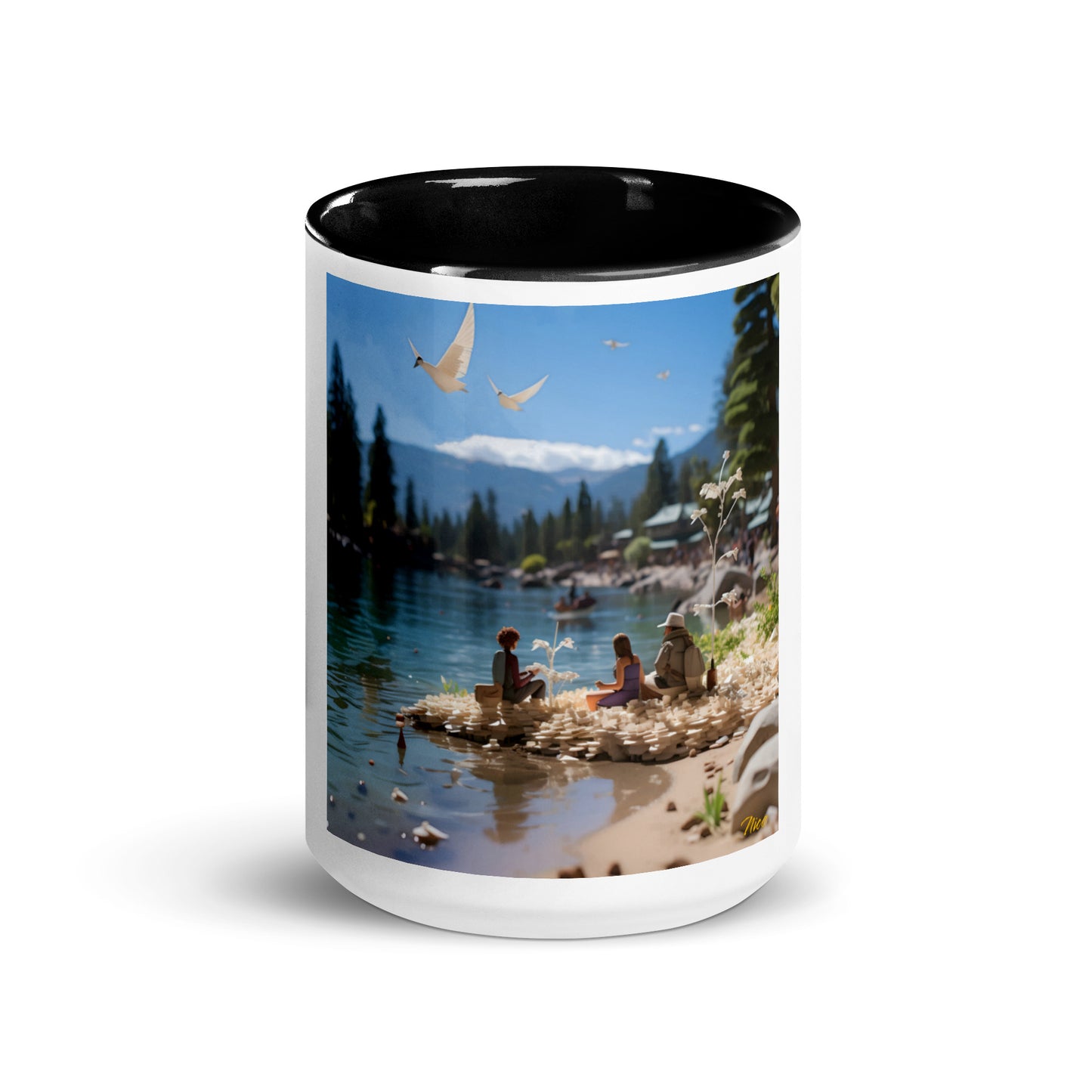 Atop The Mountain Lakeshore Series Print #7 - Mug with Color Inside