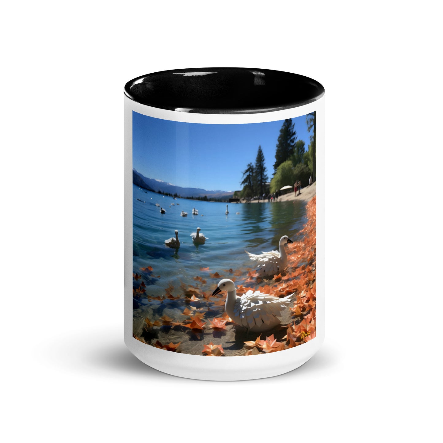 Atop The Mountain Lakeshore Series Print #2 - Mug with Color Inside